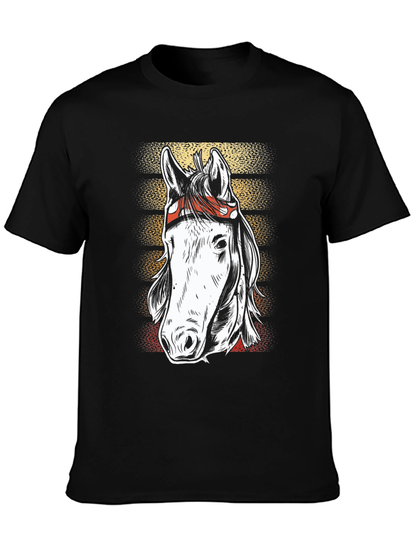 Black Horse Graphic Tee - Western Style view 3
