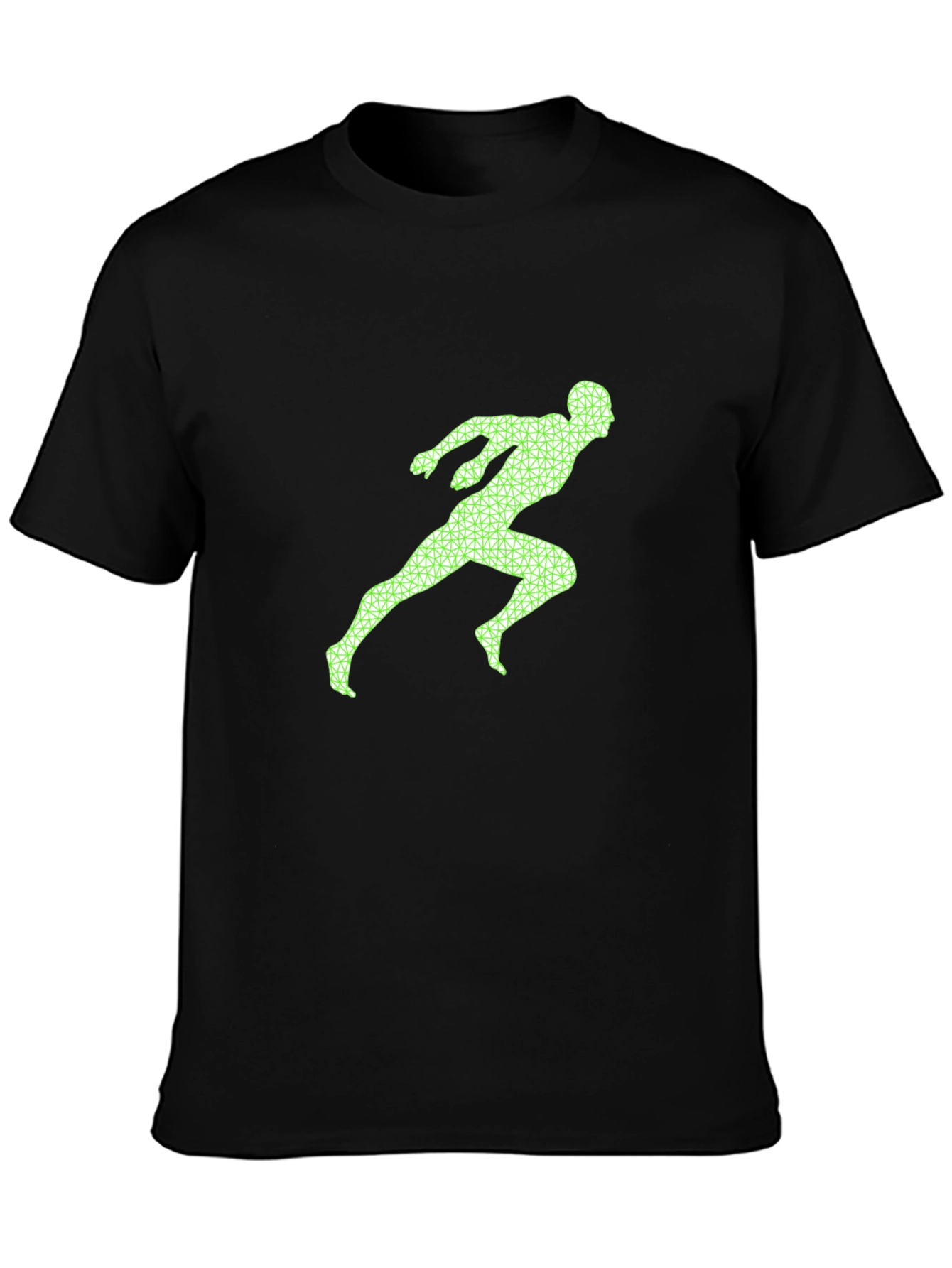 Black Runner Graphic Tee - Black Casual Shirt view 3