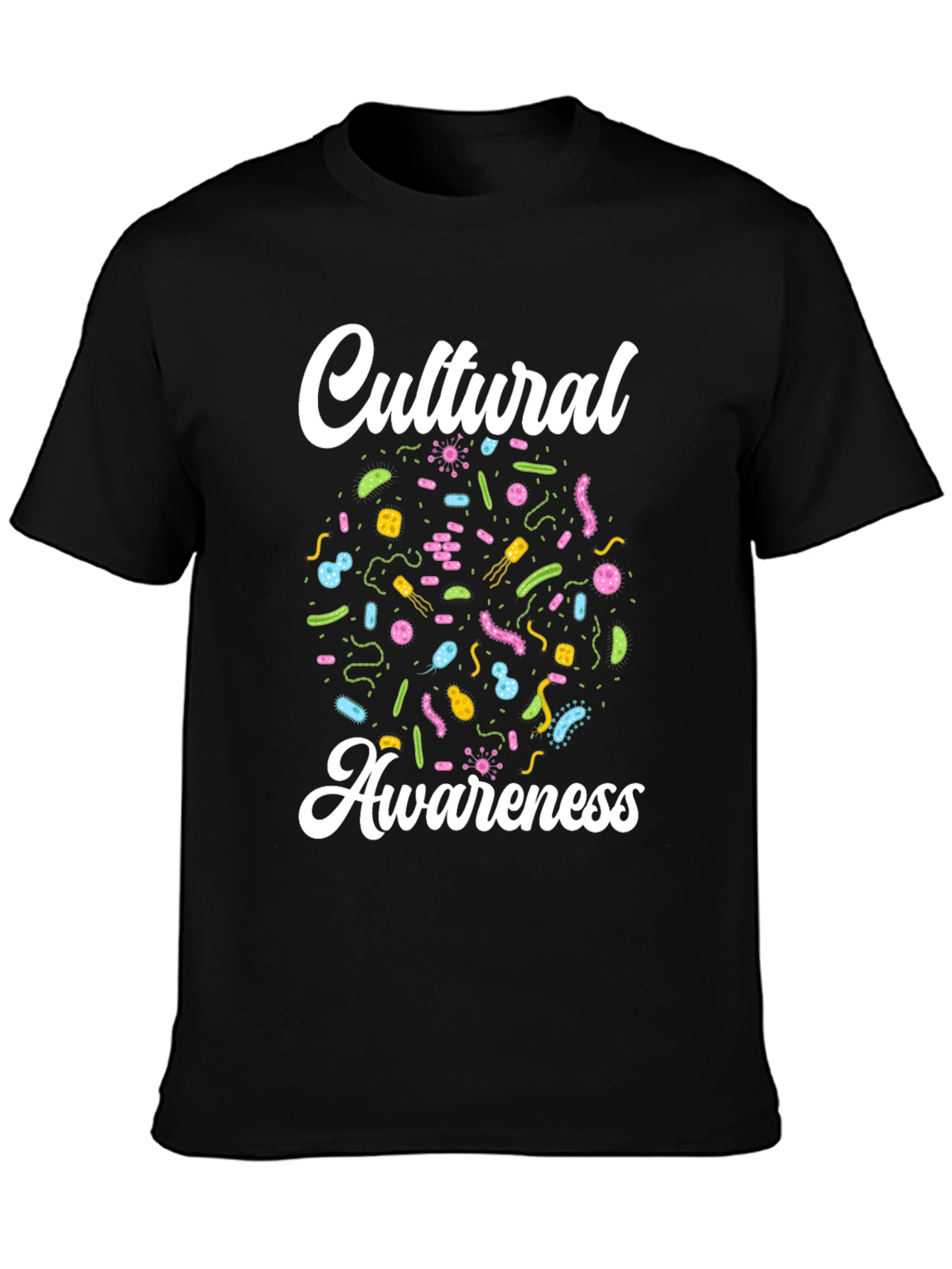 Black Cultural Awareness T-Shirt - Black, Graphic Tee view 3