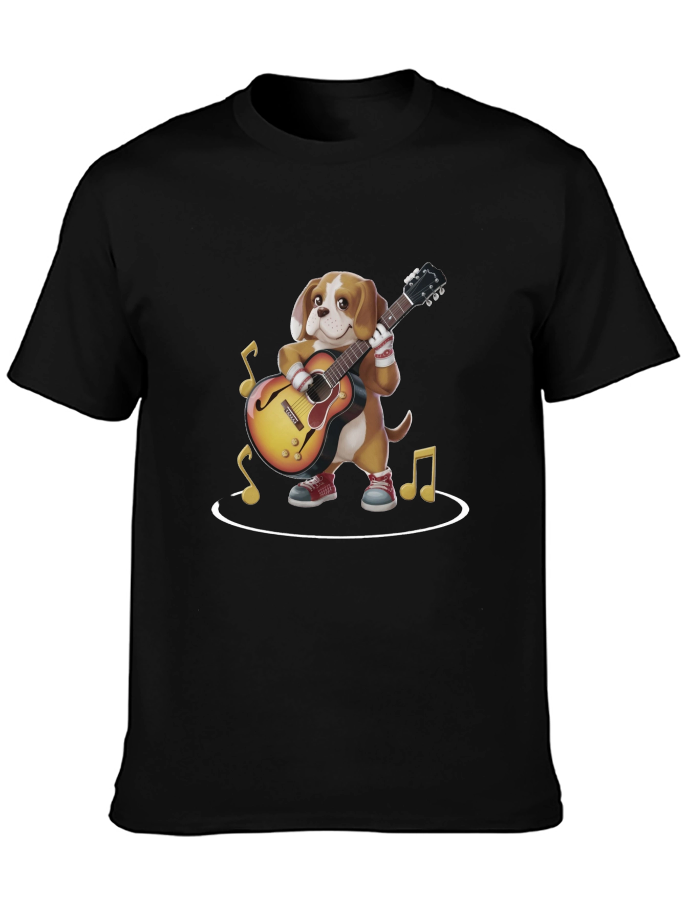 Dog Playing Guitar Graphic Tee - 3