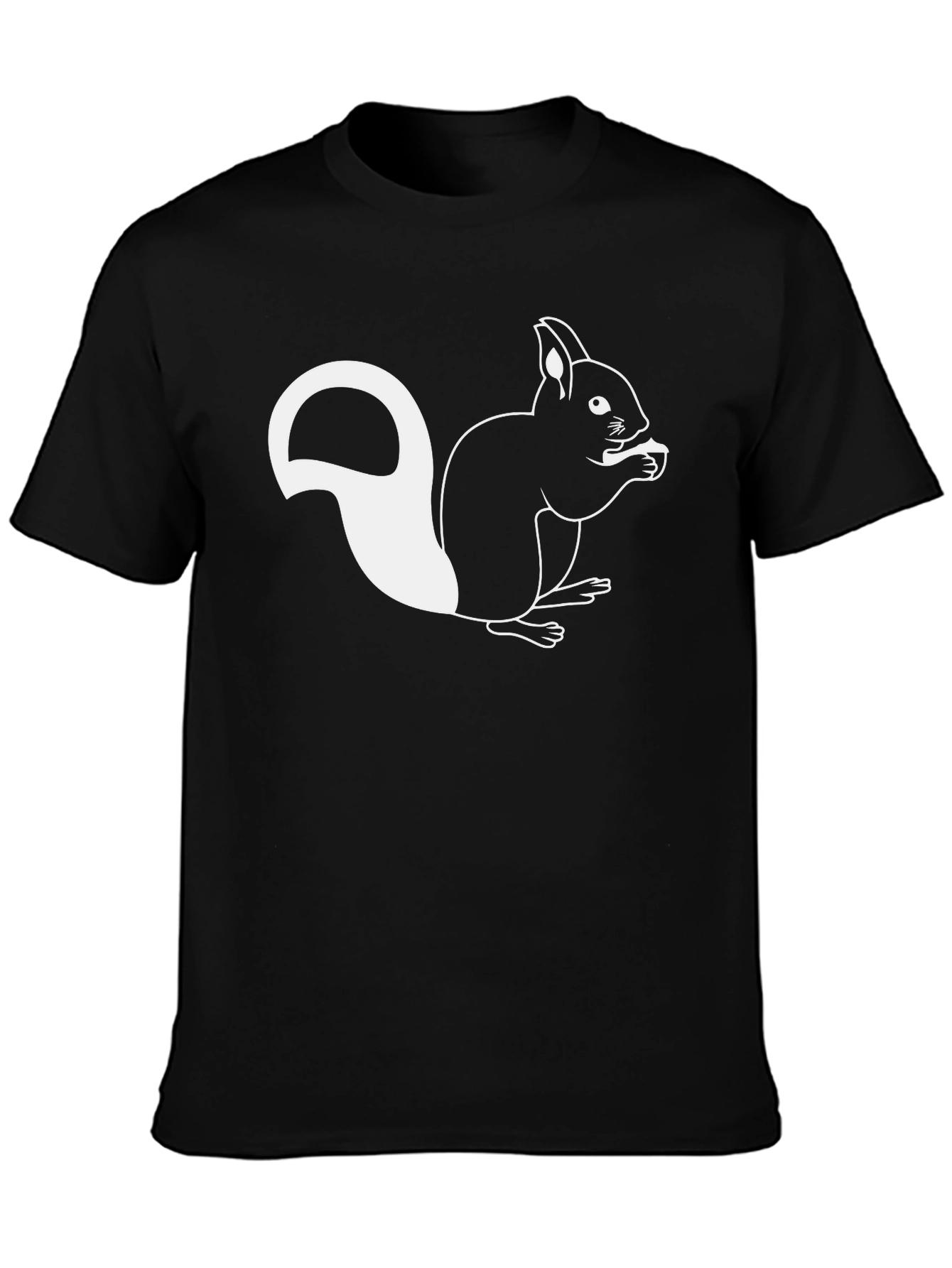 Black Squirrel Graphic Tee - Black Cotton Blend view 3