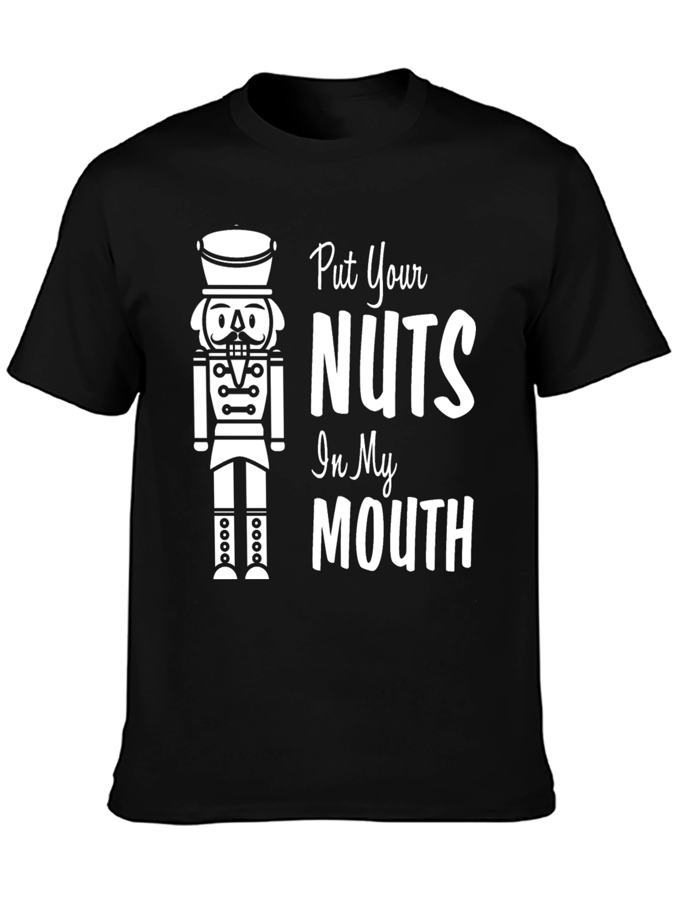 Black Nutcracker Graphic Tee - Funny Holiday Humor Shirt view 3