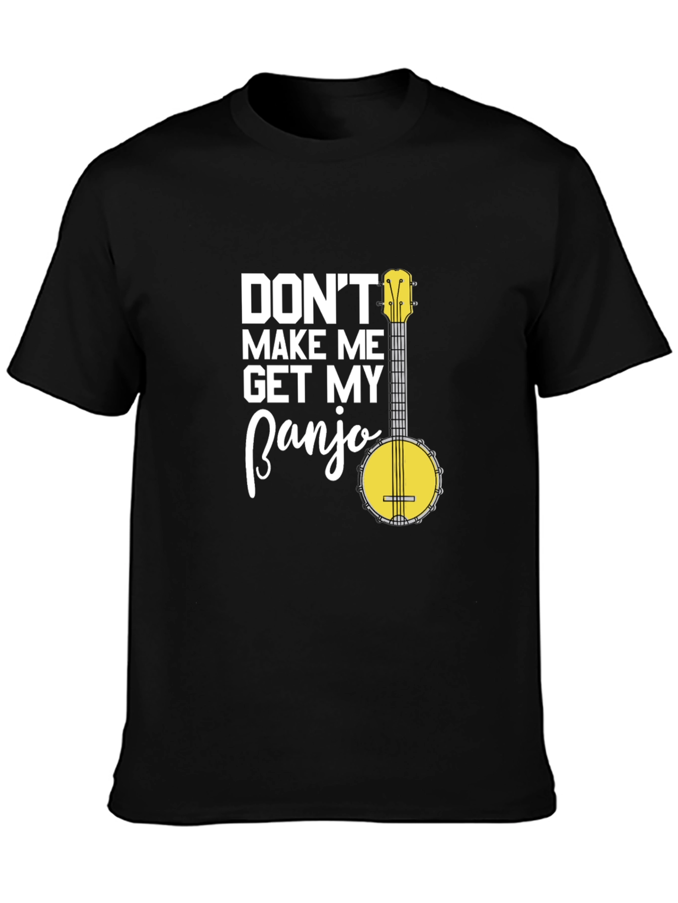 Black Don't Make Me Get My Banjo Graphic T-Shirt view 3