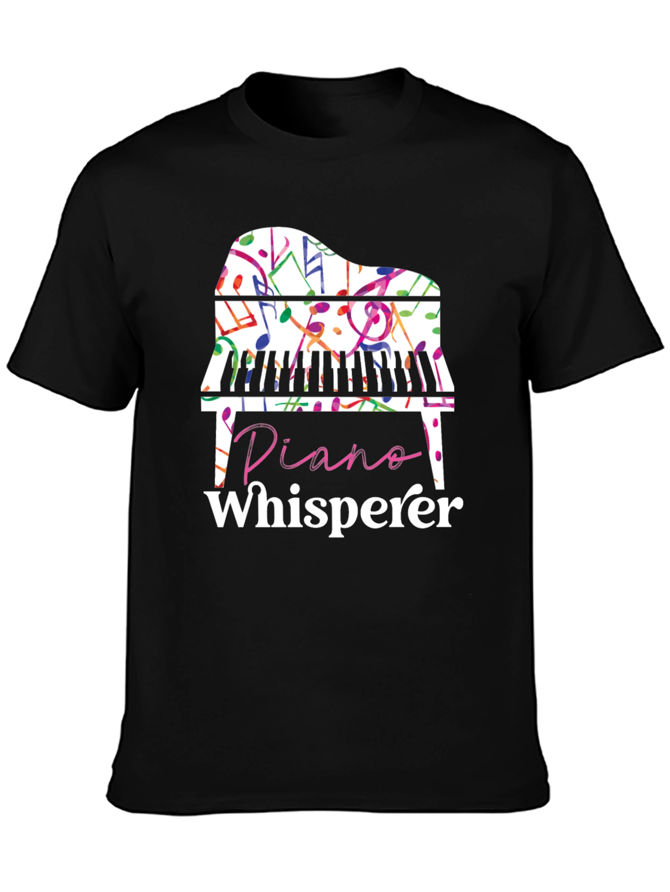 Black Piano Whisperer T-Shirt view 3