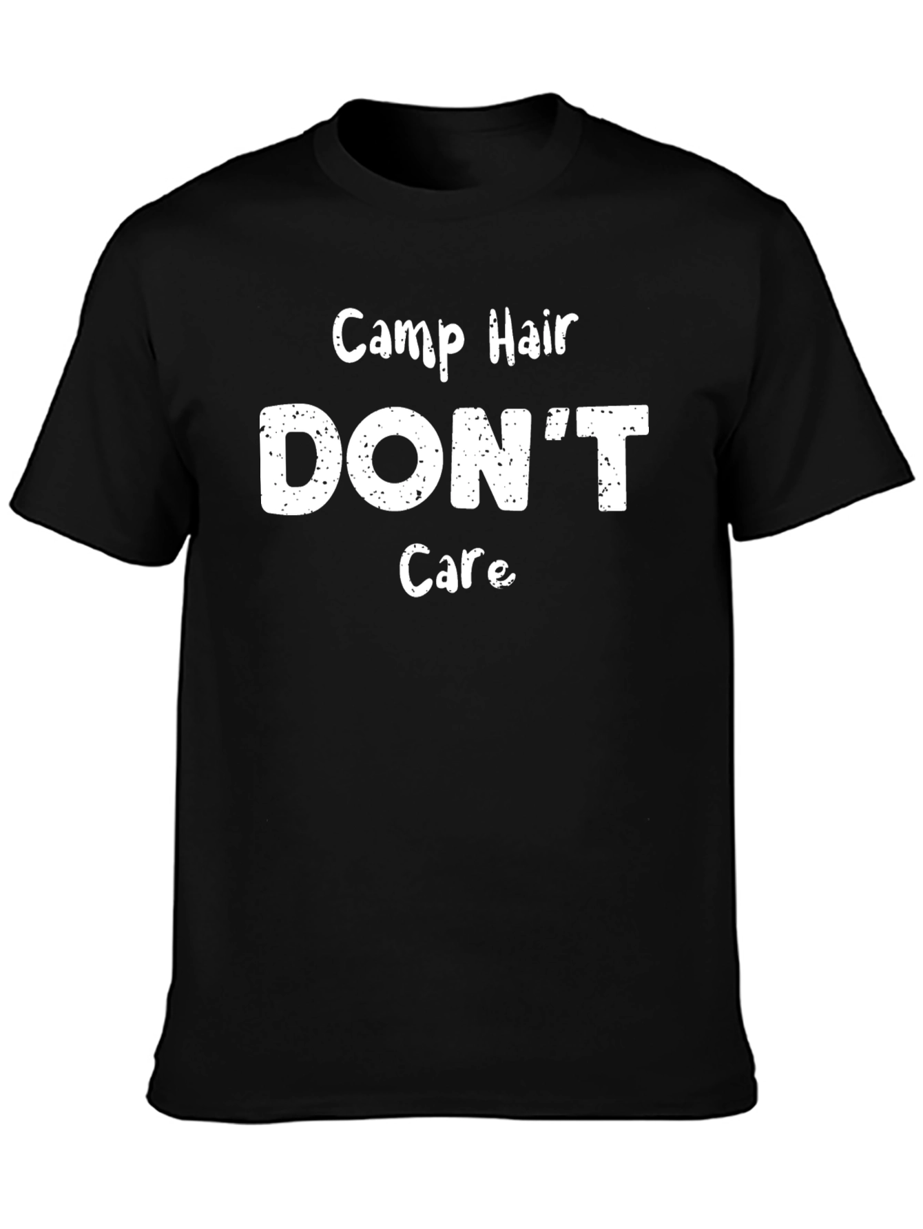 Black Camp Hair Don't Care T-Shirt view 3