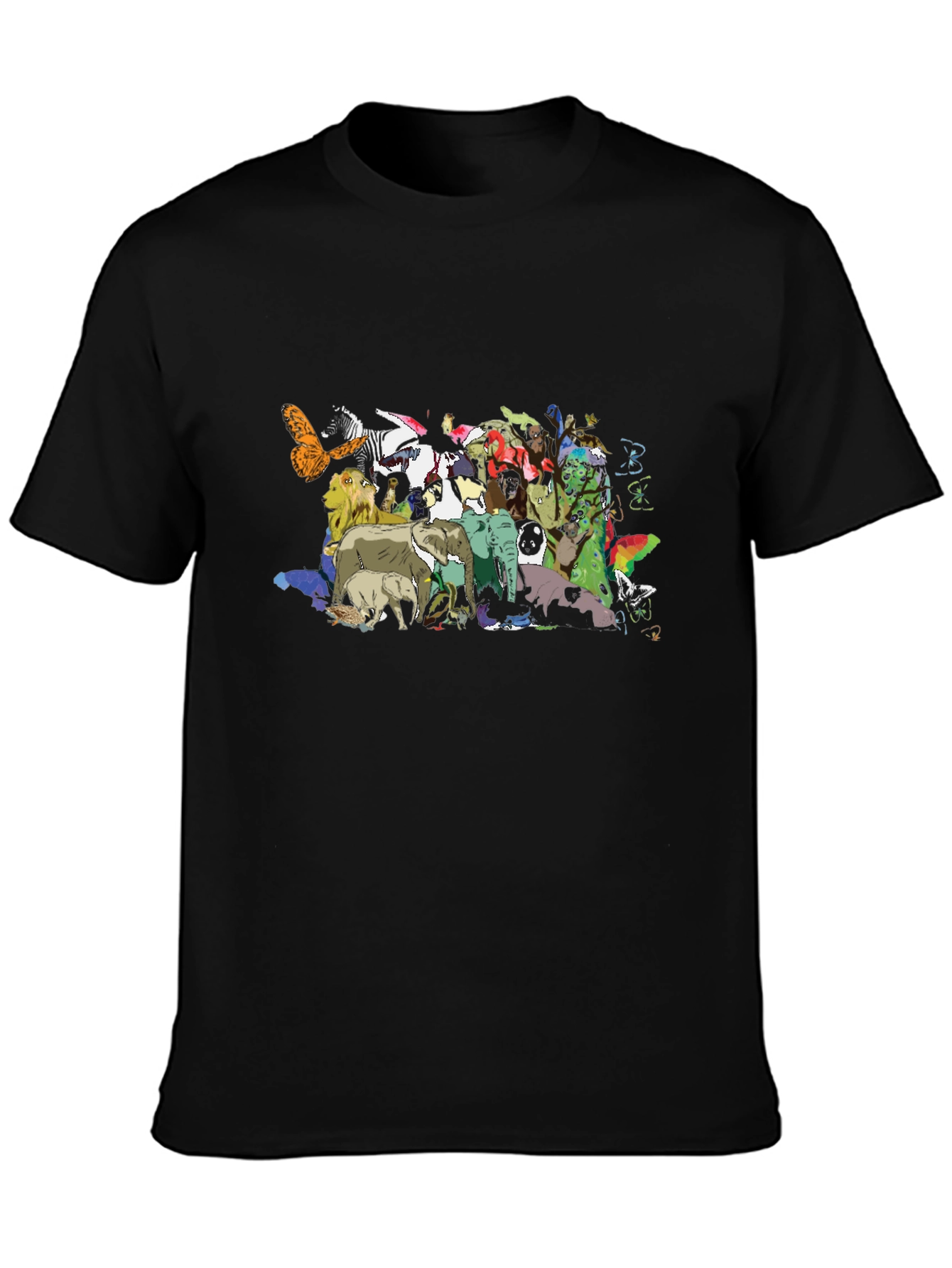Black Animal Kingdom Graphic Tee view 3