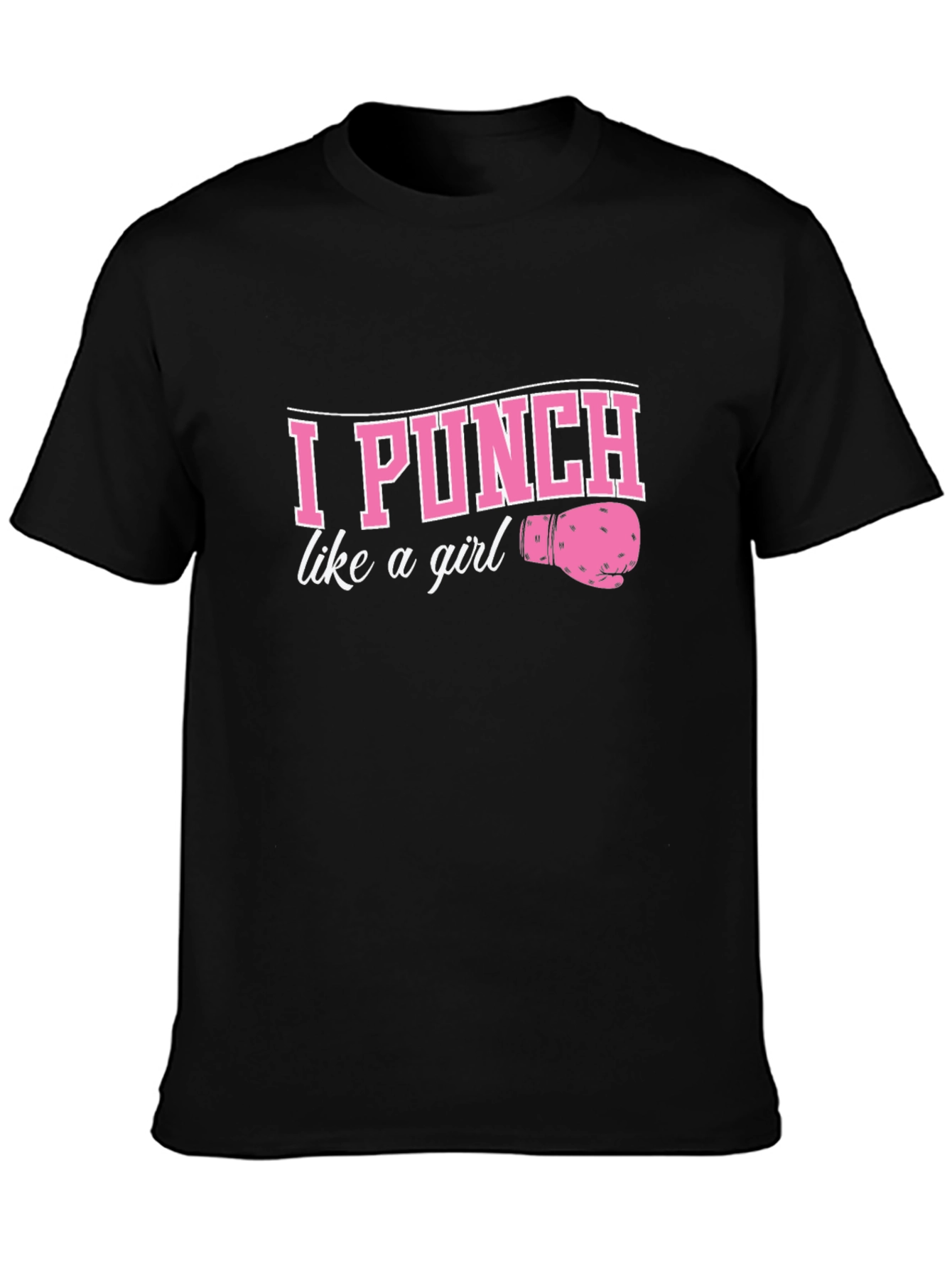 Black I Punch Like a Girl Boxing Tee view 3