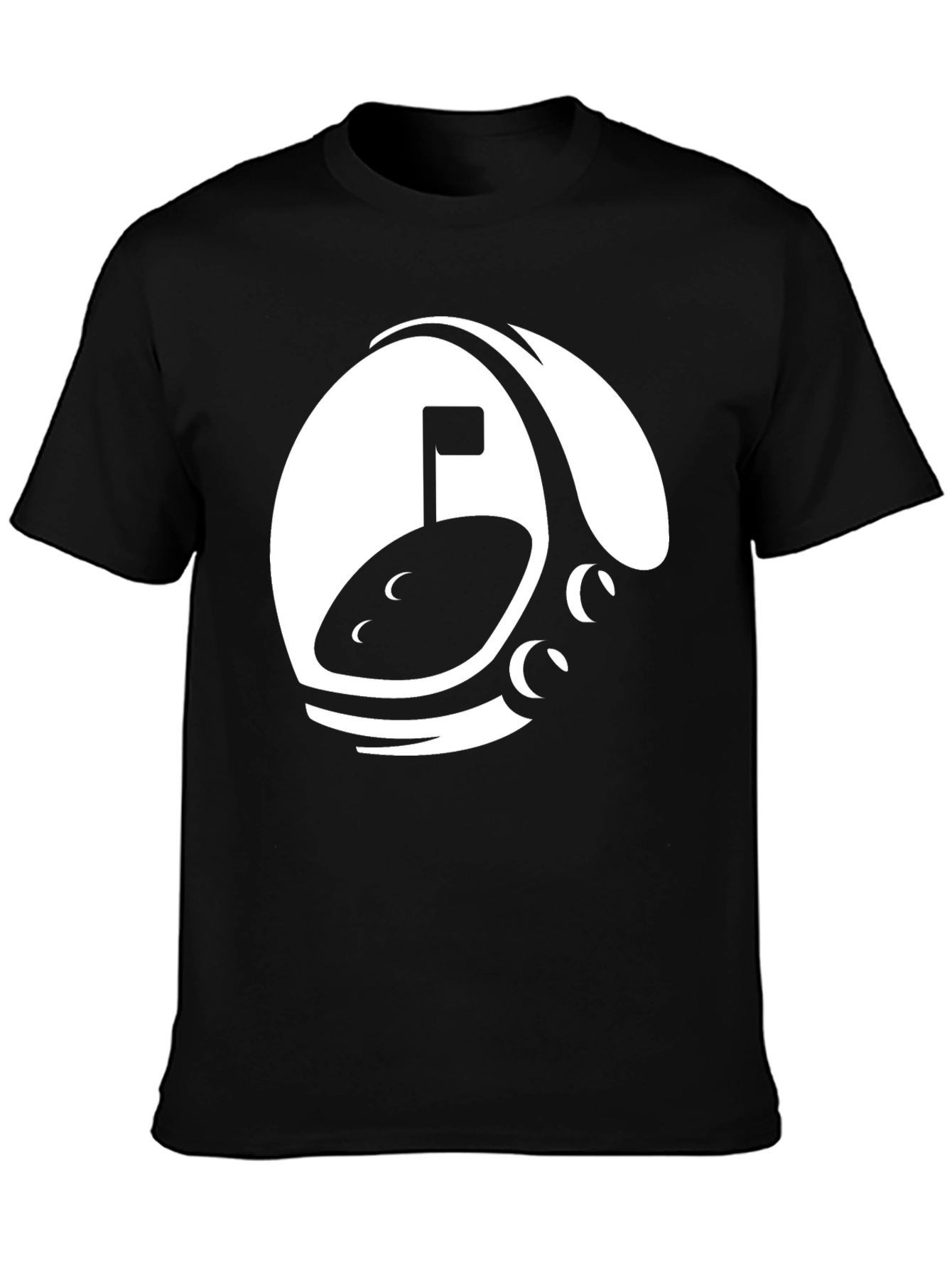 Black Abstract Golf Scene Graphic Tee - Black view 3