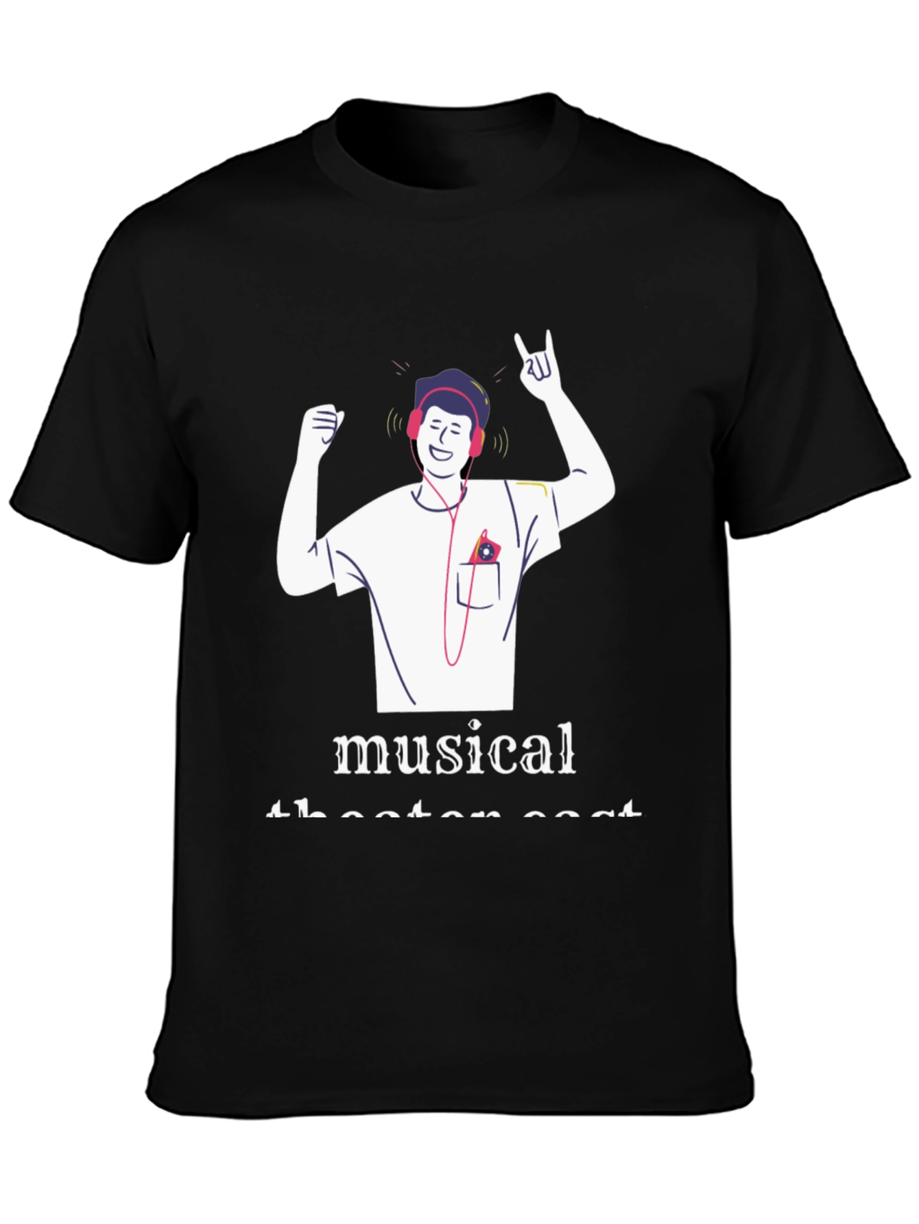 Black Musical Theater Cast T-Shirt view 3