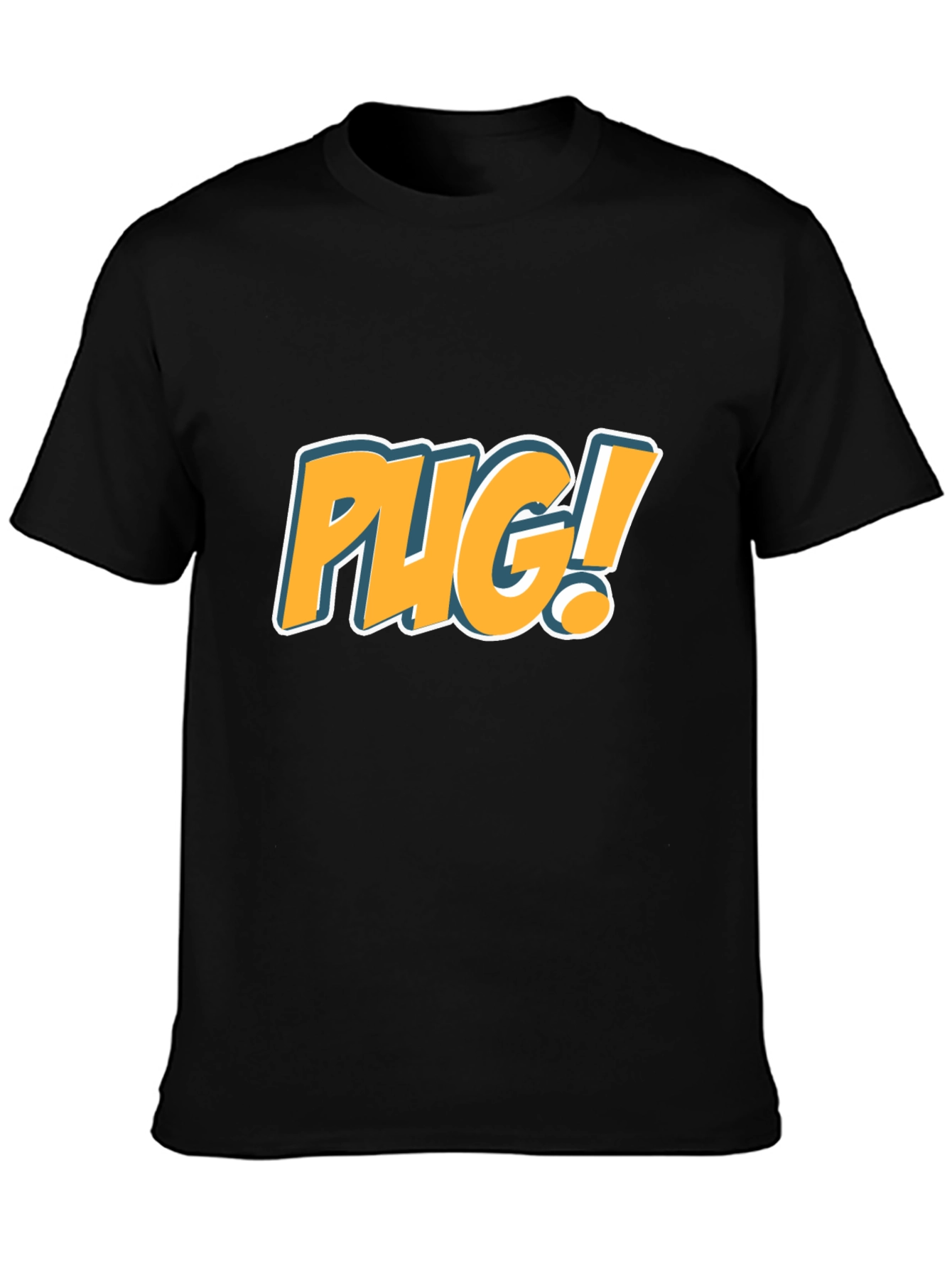 Black Fun Pug! T-Shirt - Stylish and Comfortable view 3