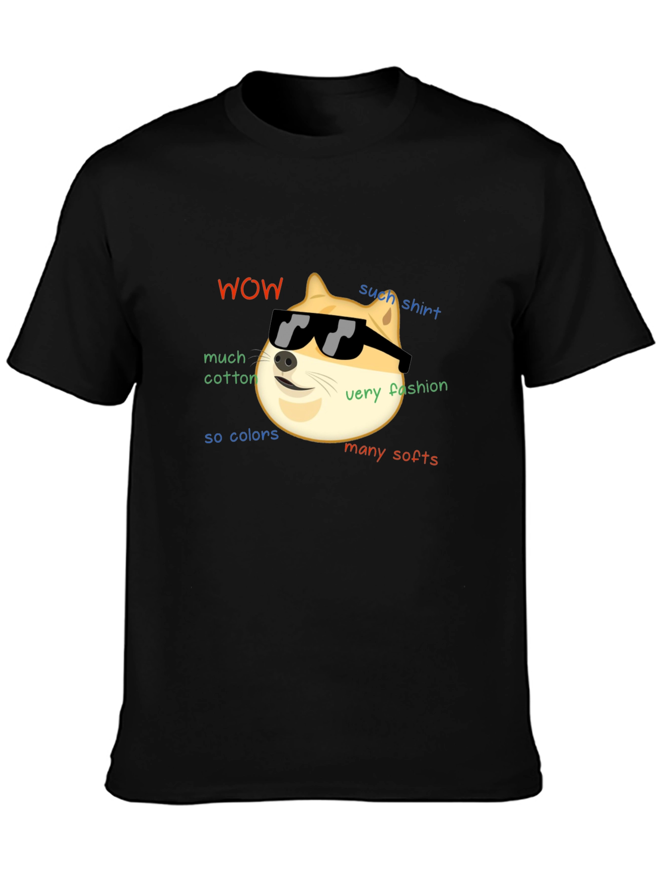 Black Doge Meme T-Shirt - Much Fashion, Very Soft view 3