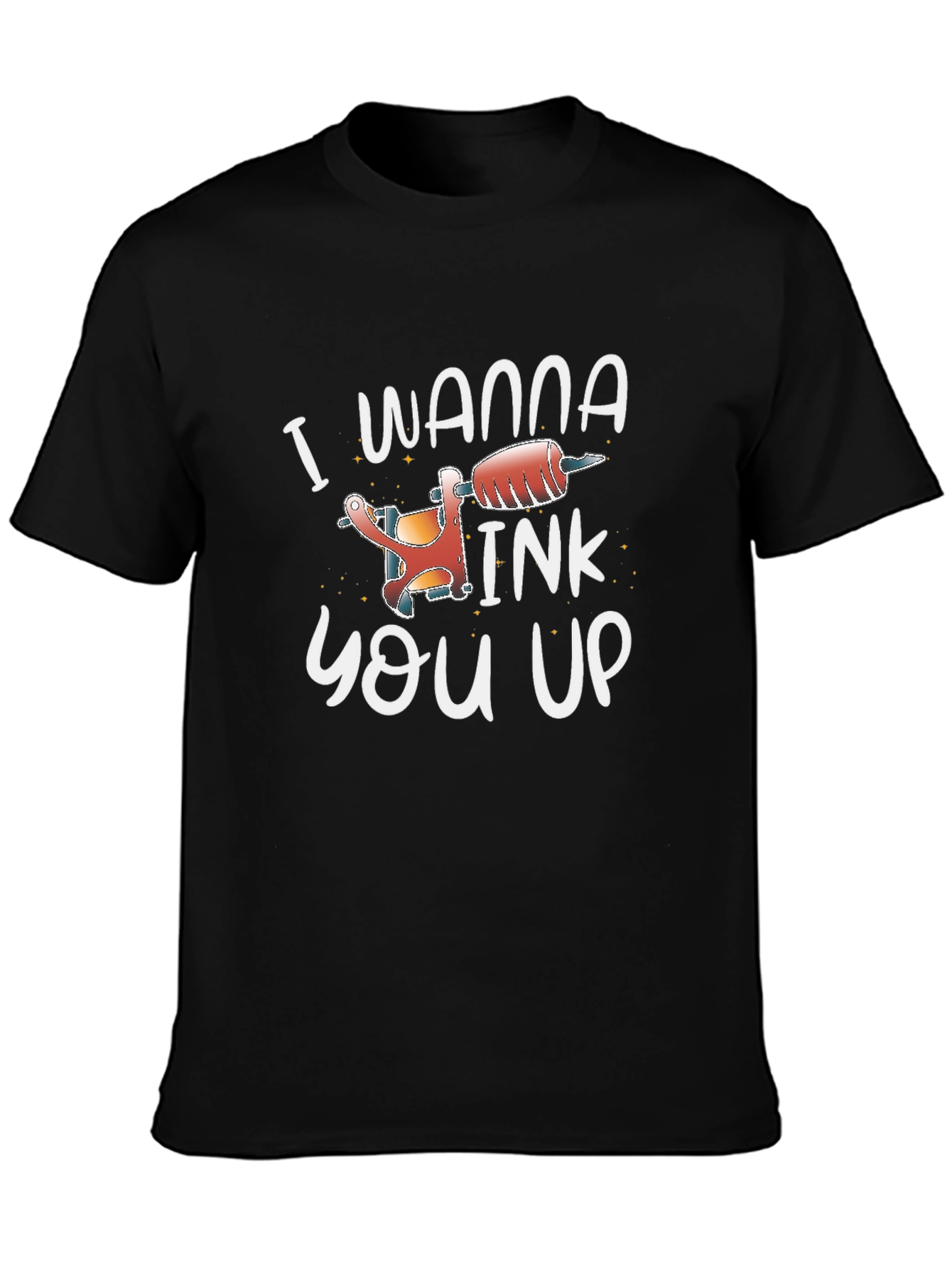 Black I Wanna Ink You Up Tattoo T-Shirt view 3