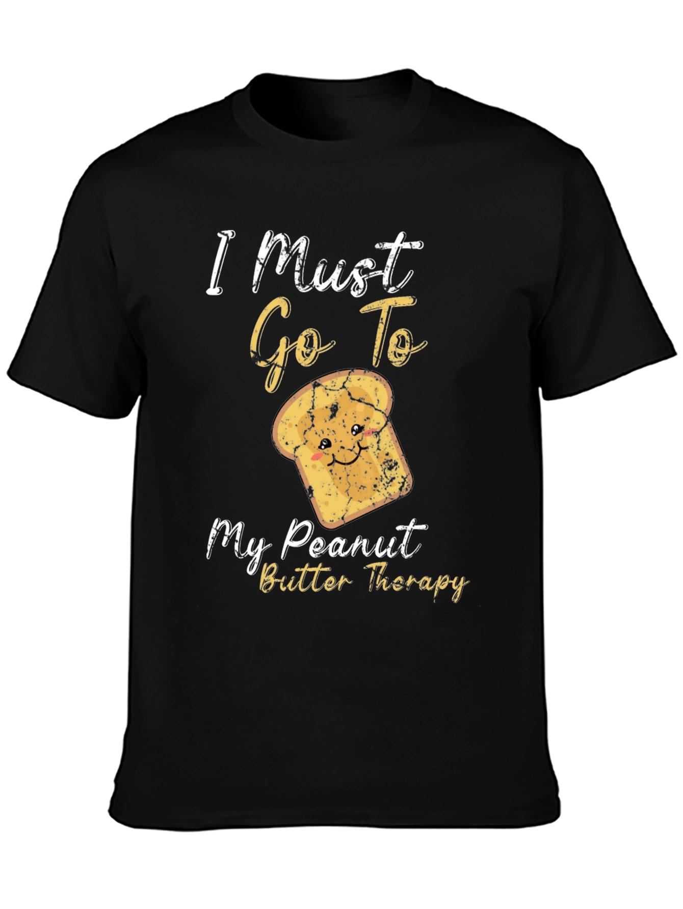 Black Peanut Butter Therapy T-Shirt - Funny Graphic Tee view 3