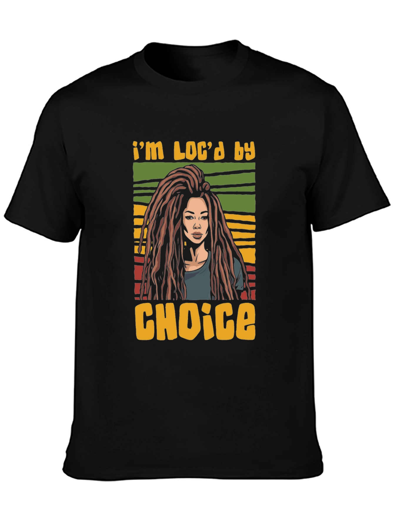 Black I'm Loc'd By Choice Graphic Tee view 3