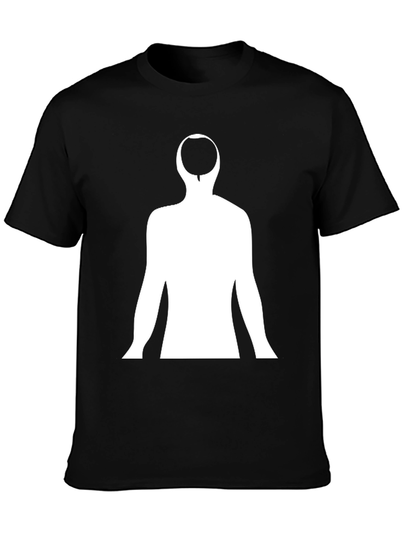Black Abstract Silhouette Black T-Shirt view 3