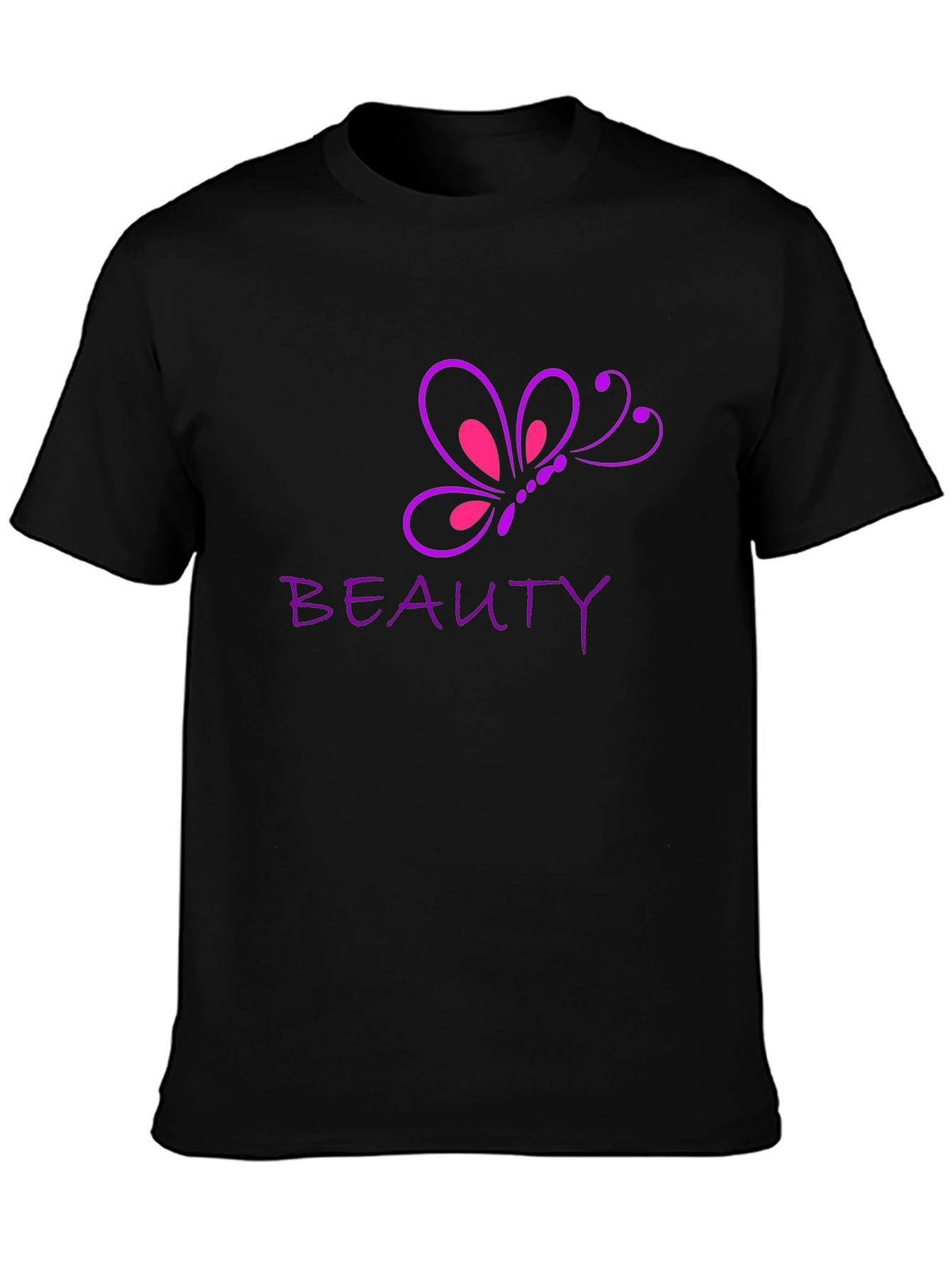 Black Beauty Butterfly Graphic Tee - Stylish Casual Wear view 3