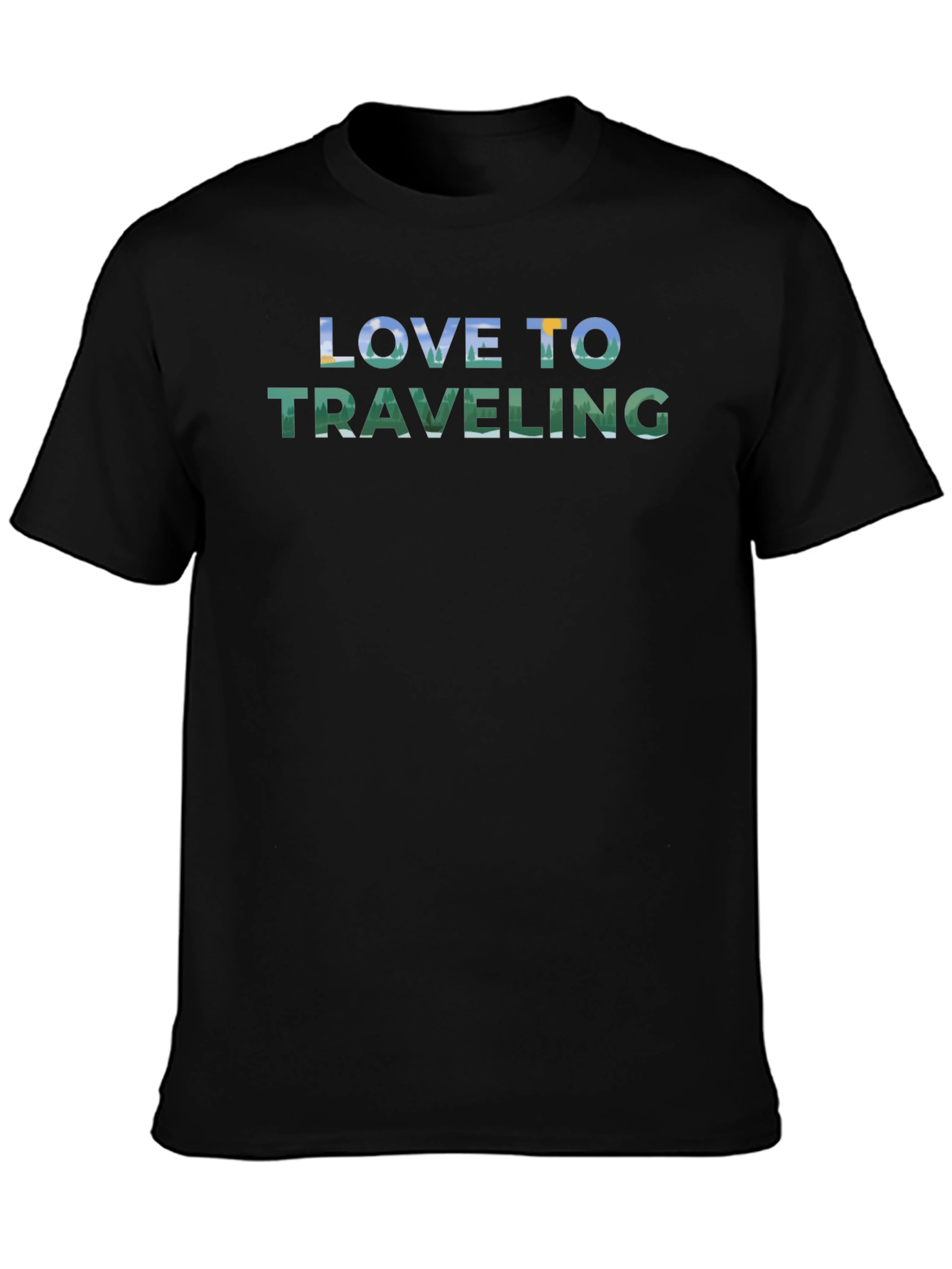 Black Love to Traveling Graphic T-Shirt view 3