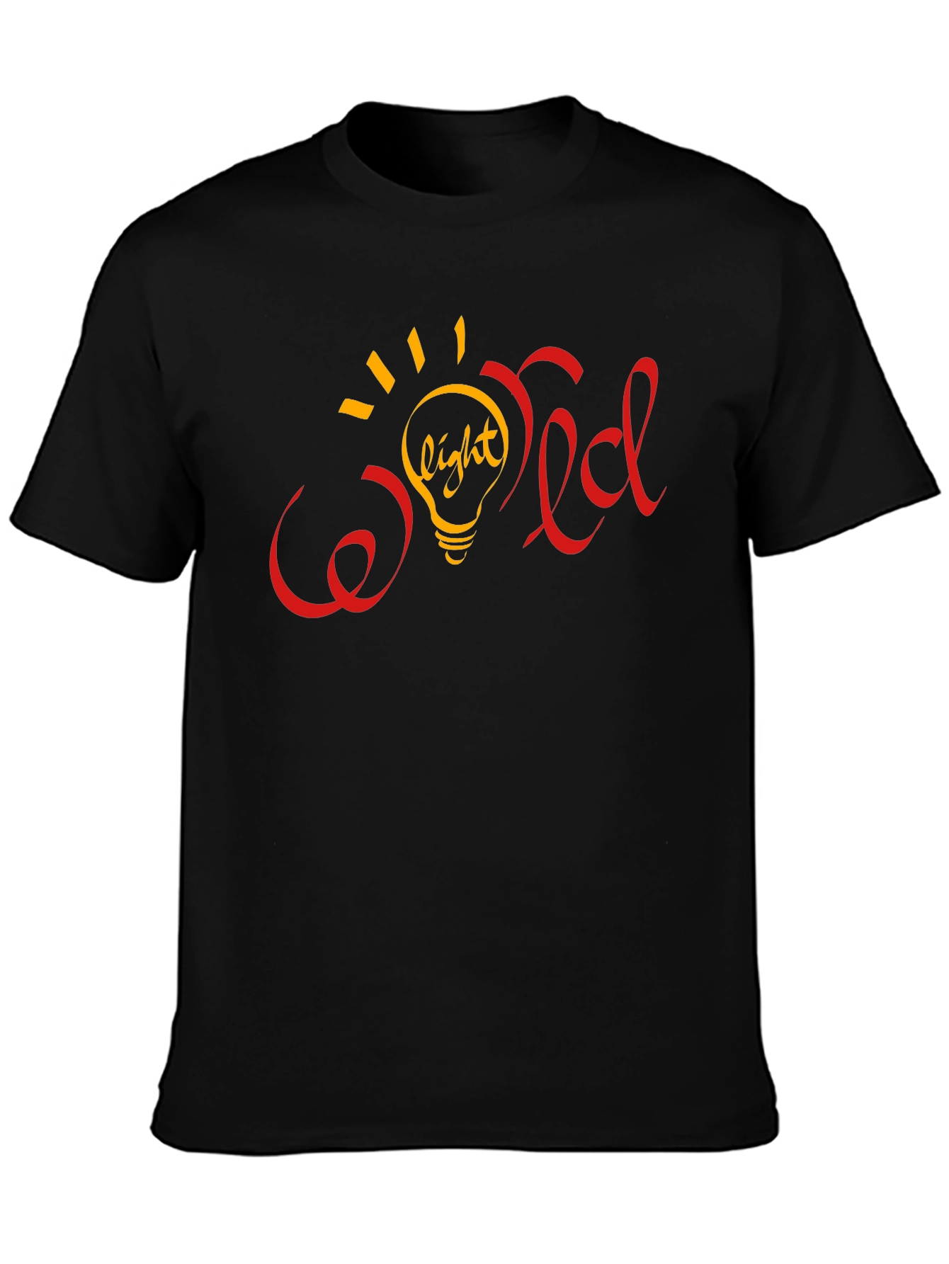 Black Enlightened World Graphic T-Shirt view 3
