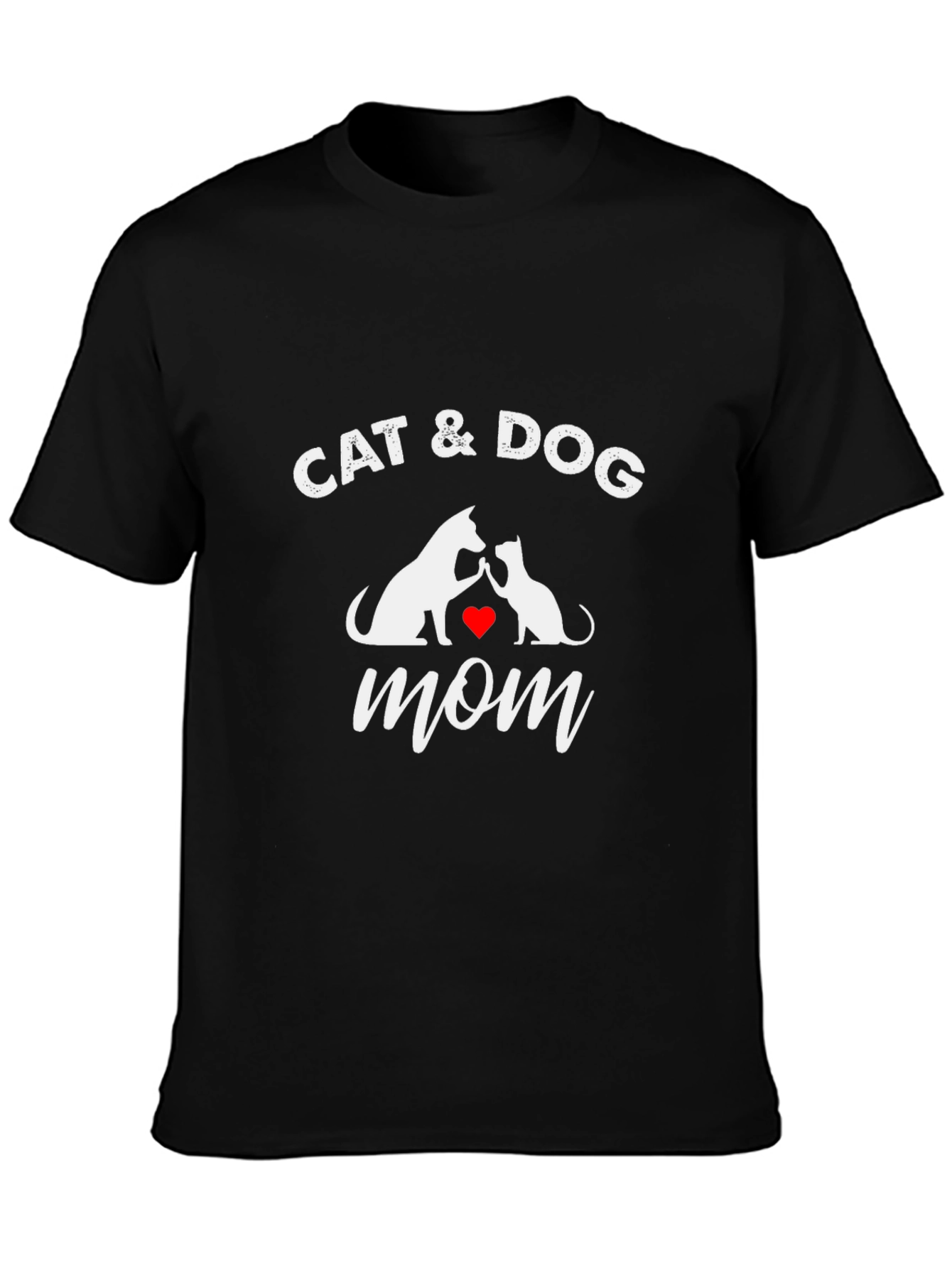 Black Cat & Dog Mom T-Shirt view 3