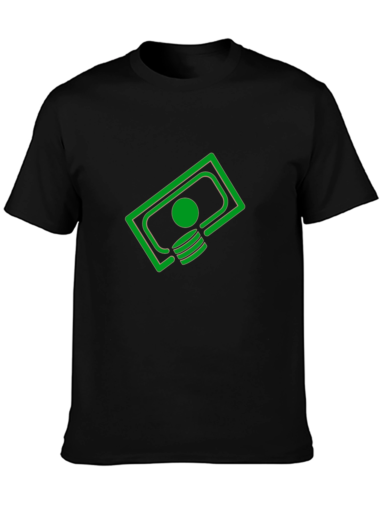 Black Money Graphic Tee - Cool Black T-Shirt view 3