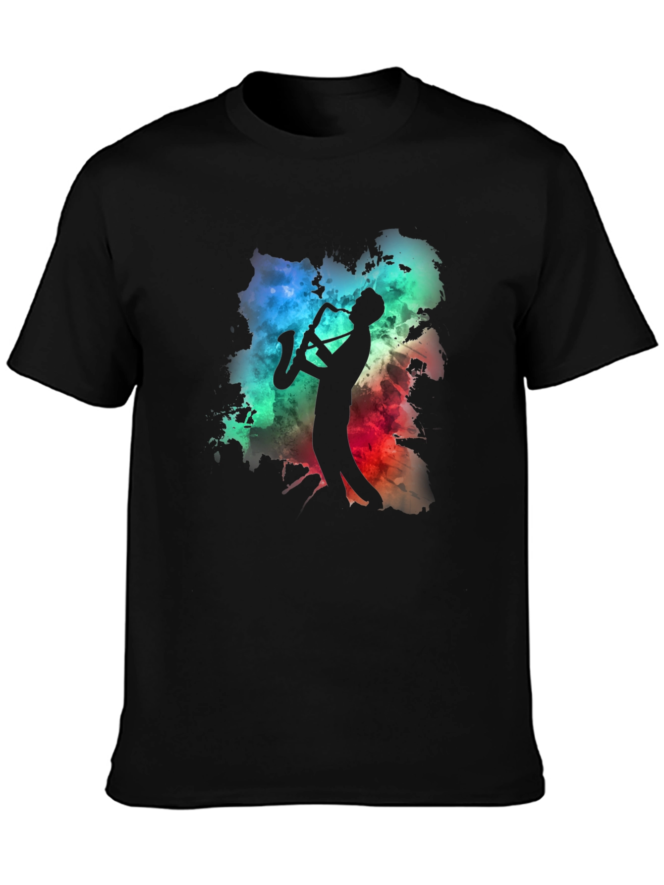 Black Cool Jazz Saxophone T-Shirt - Musician Gift Idea view 3