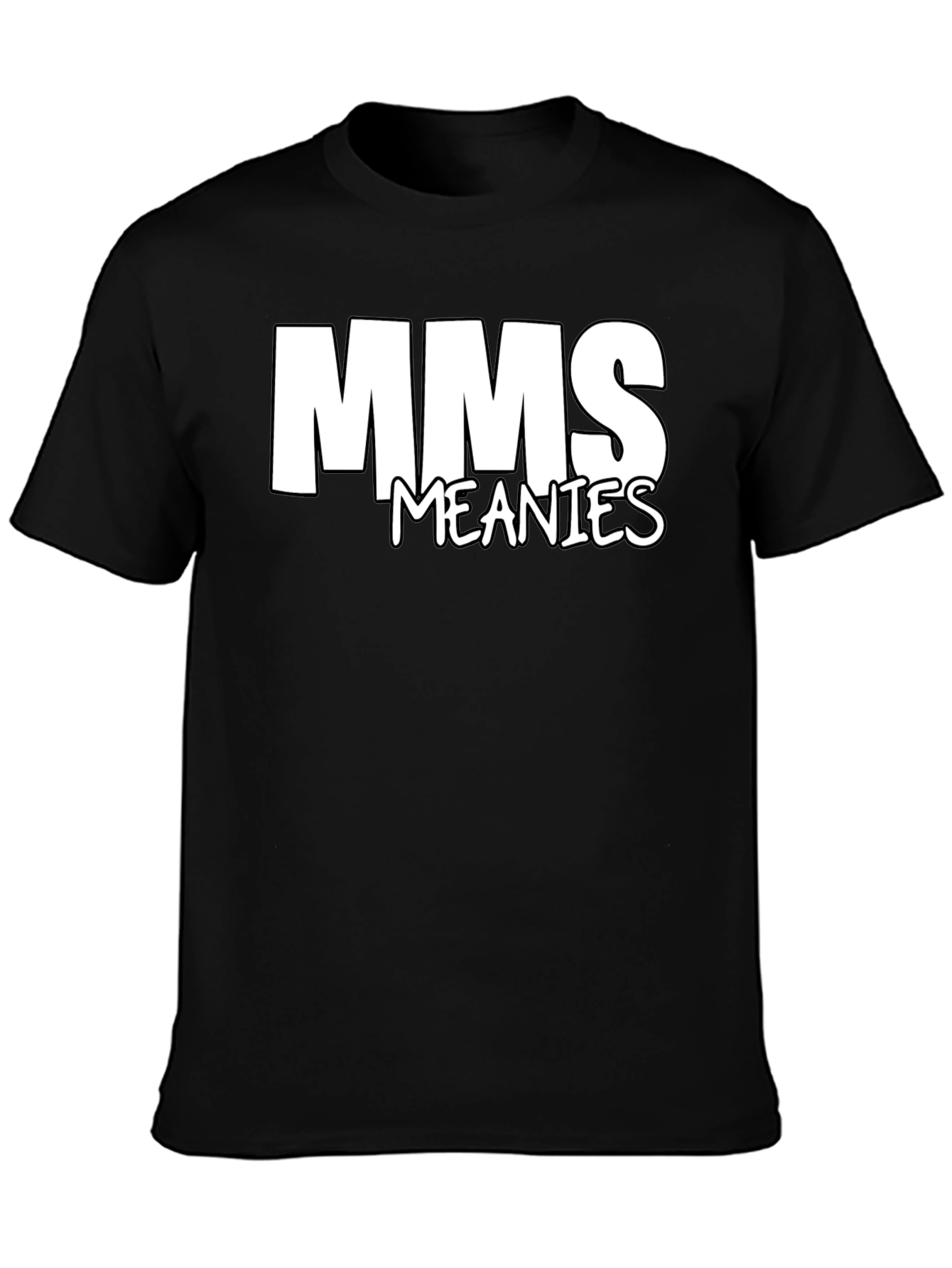 Black MMS Meanies Black Cotton T-Shirt view 3
