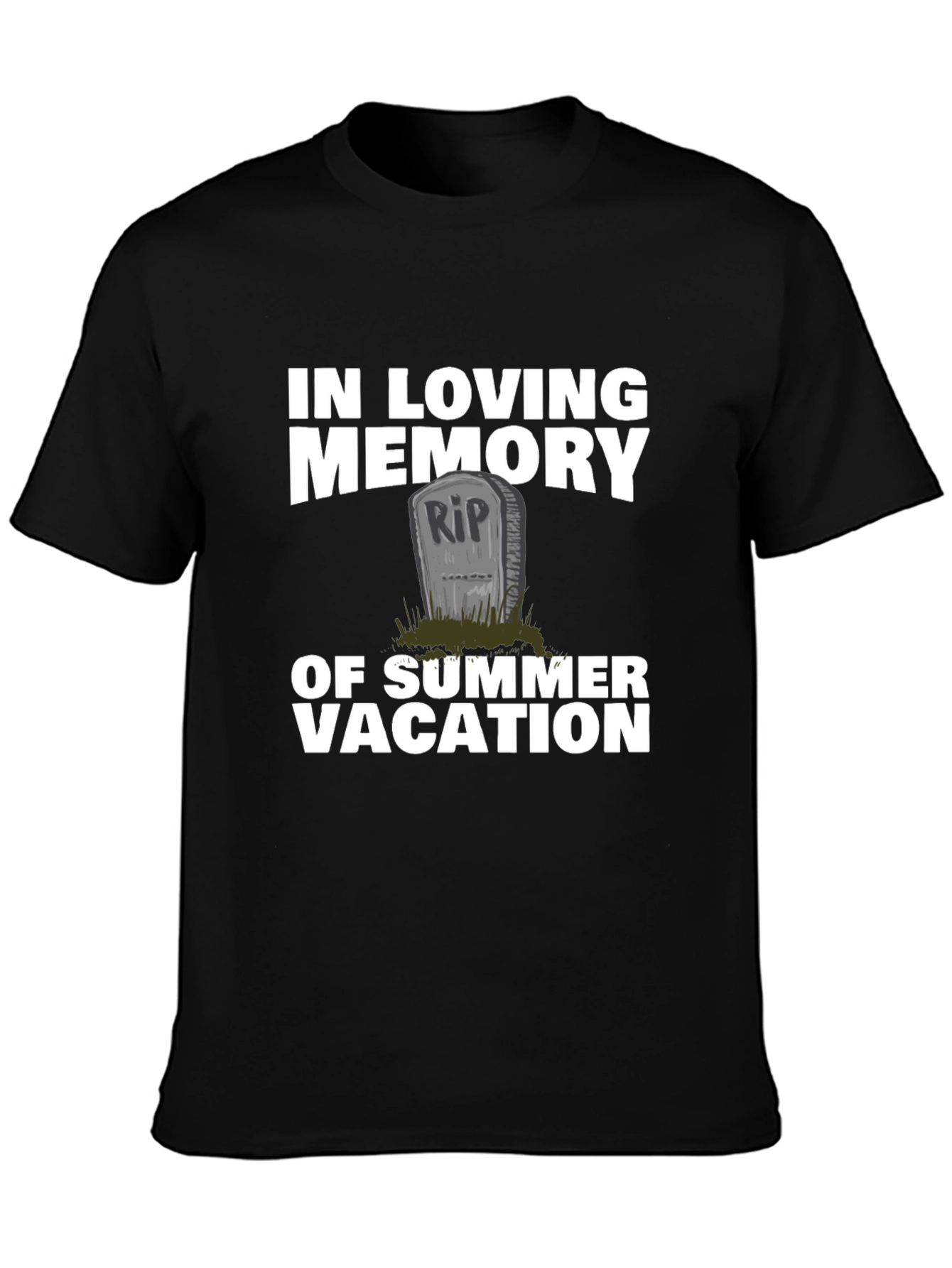 Black Summer Vacation Memorial T-Shirt view 3