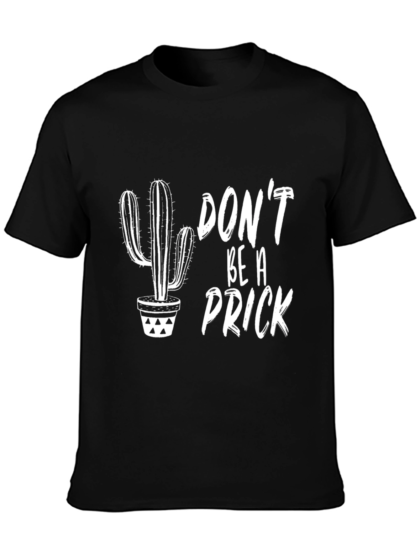 Black Don't Be a Prick Cactus Graphic T-Shirt view 3