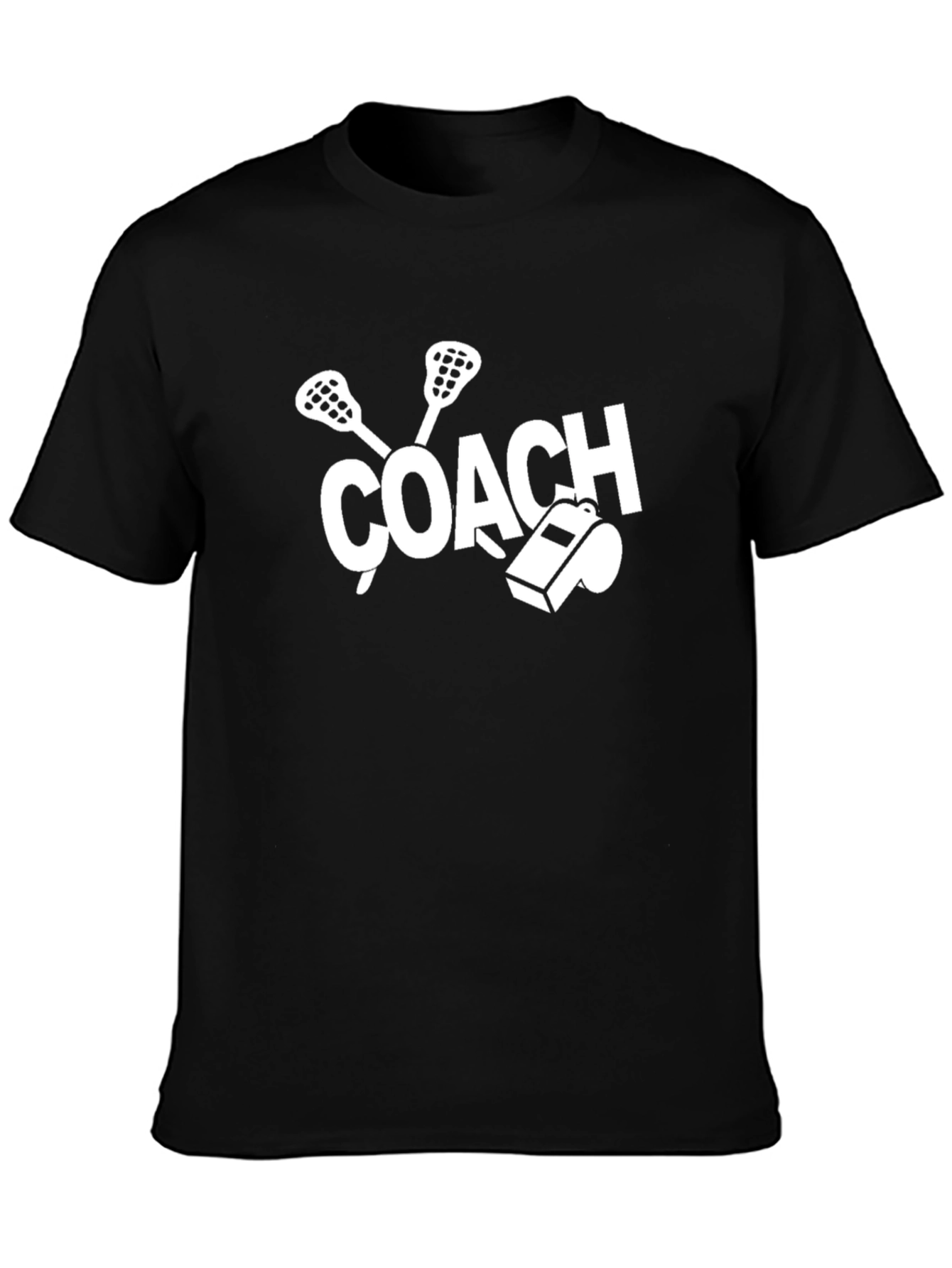 Black Lacrosse Coach T-Shirt view 3
