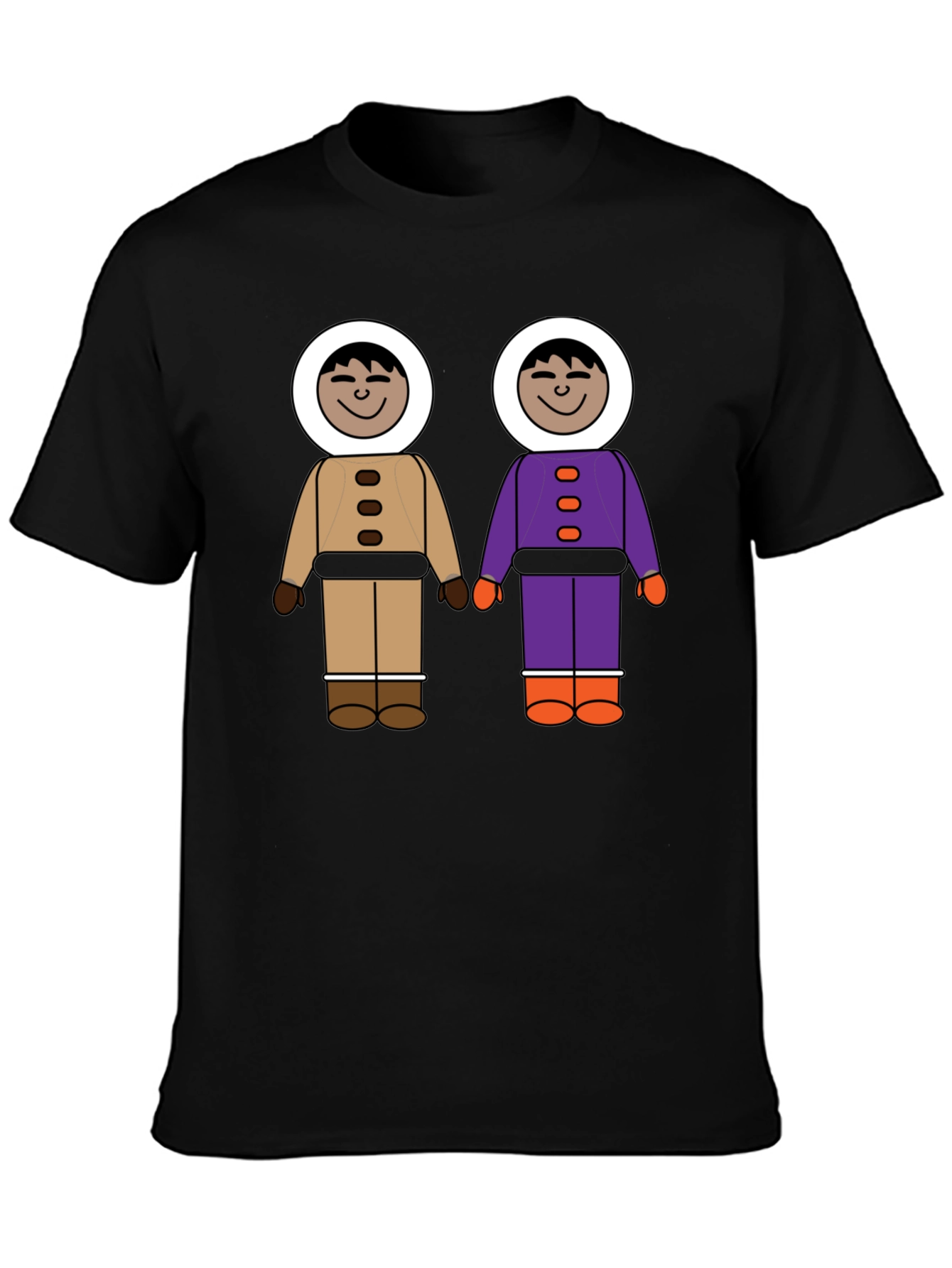 Black Novel Cartoon Friends Graphic T-Shirt view 3