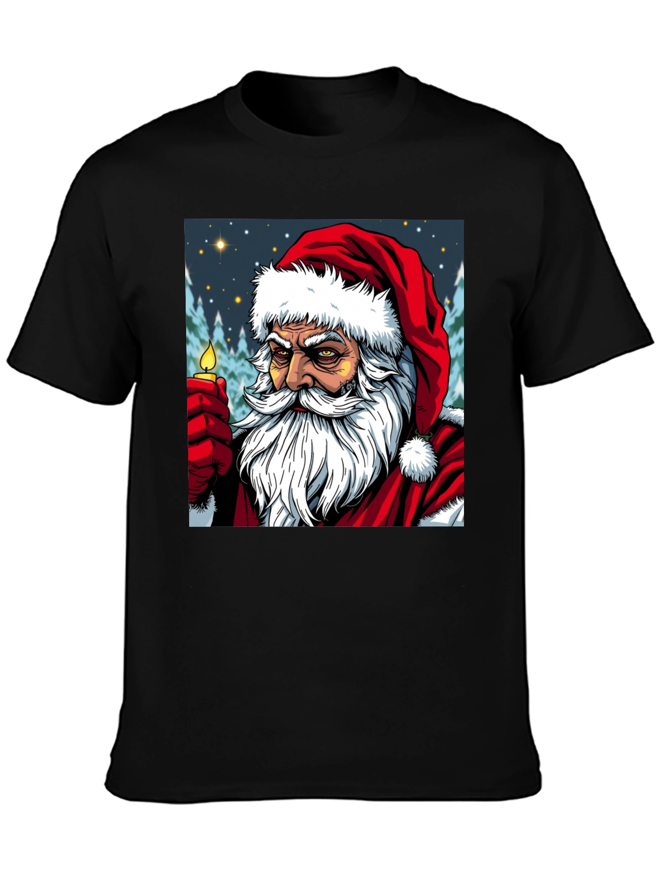 Black Santa Graphic Tee - Holiday Spirit view 3