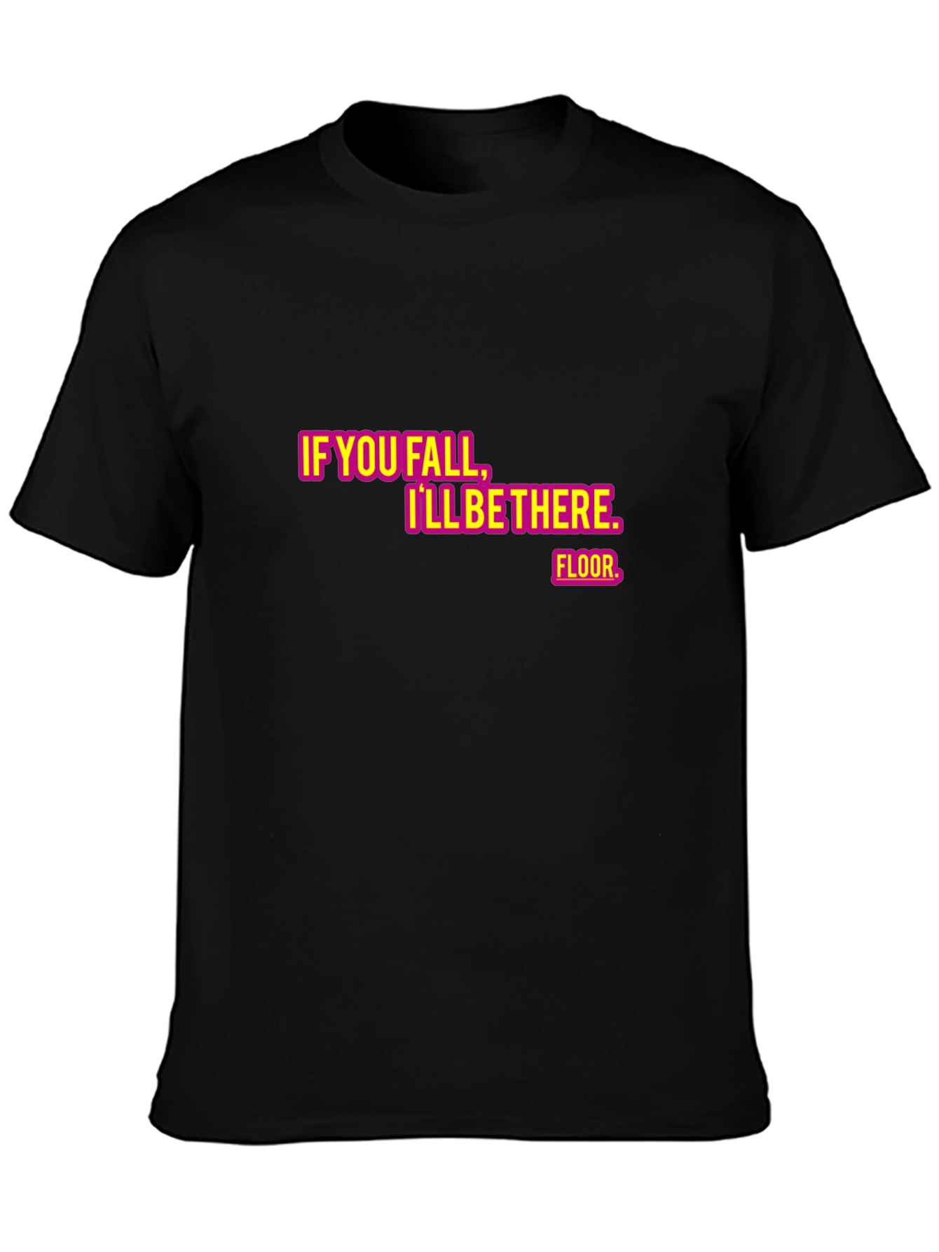 Black Humorous 'I'll Be There' Graphic Tee view 3