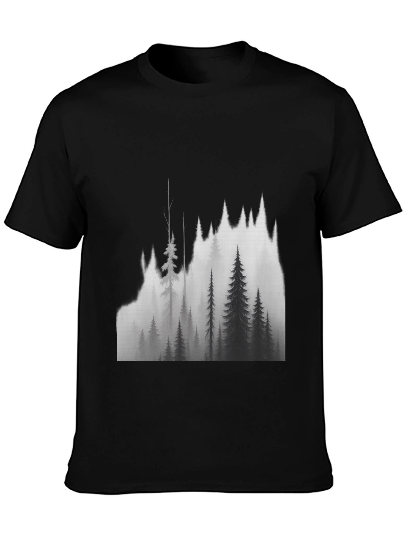 Black Mountain Forest Graphic Tee - Black view 3