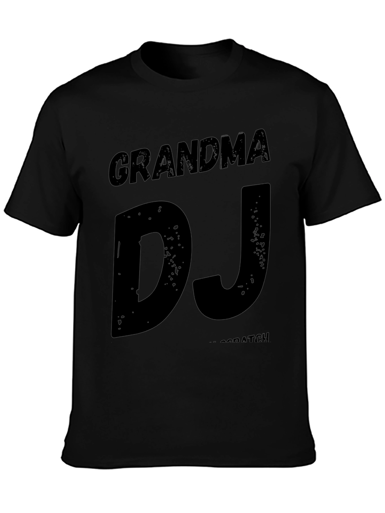 Black Grandma DJ T-Shirt - Cool Graphic Tee view 3
