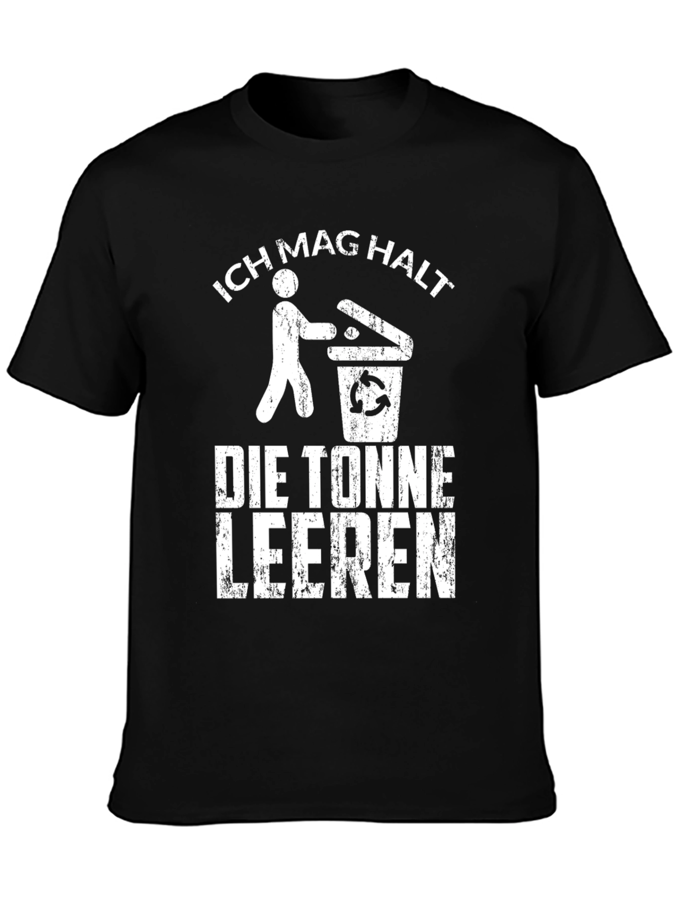 Black Ich Mag Halt T-Shirt - Novelty Recycling Humor Tee view 3