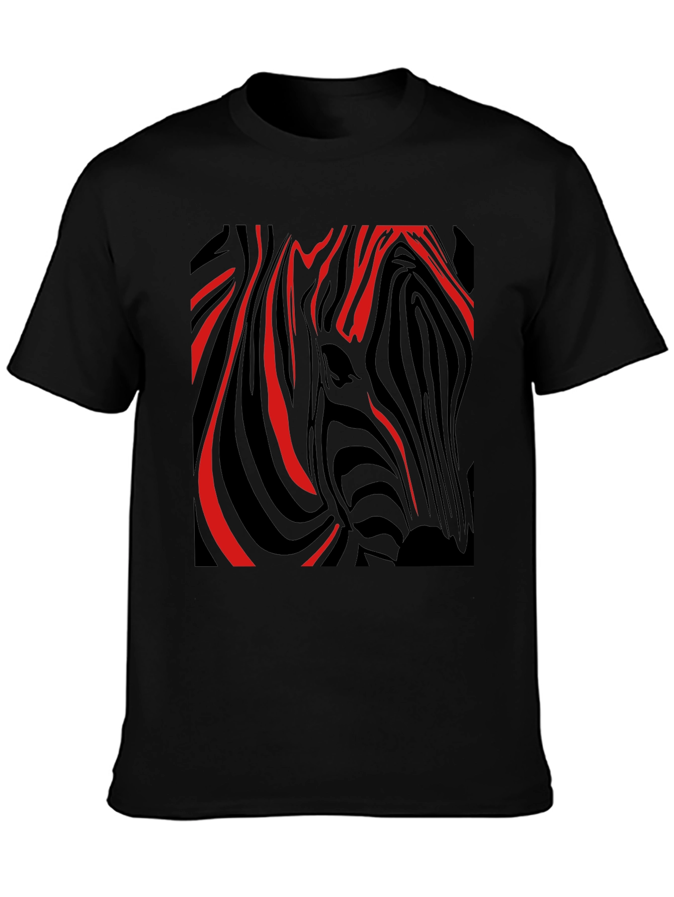 Black Zebra Stripe Graphic Tee - Modern Style view 3