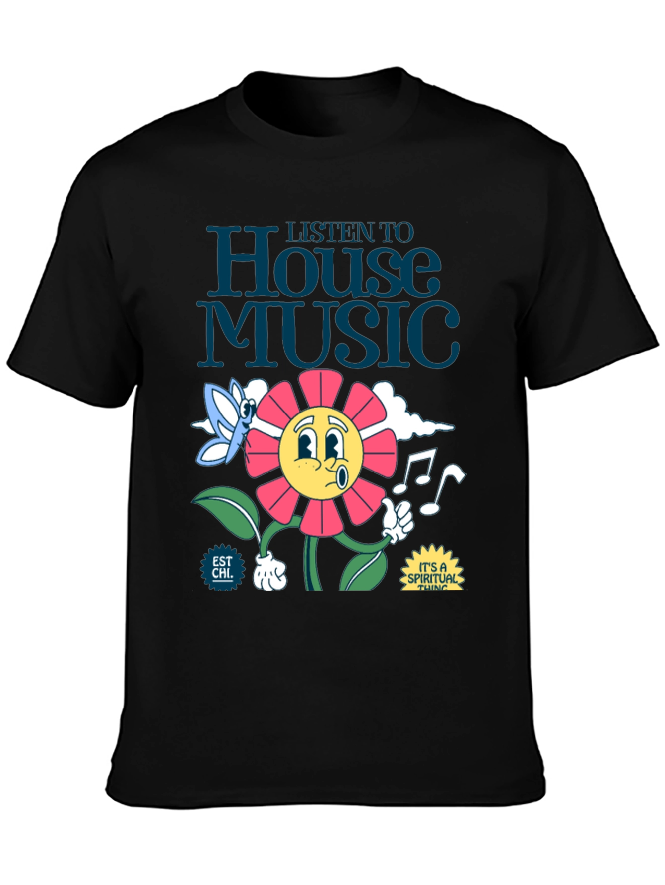 Black House Music Graphic Tee - Spiritual Vibe view 3