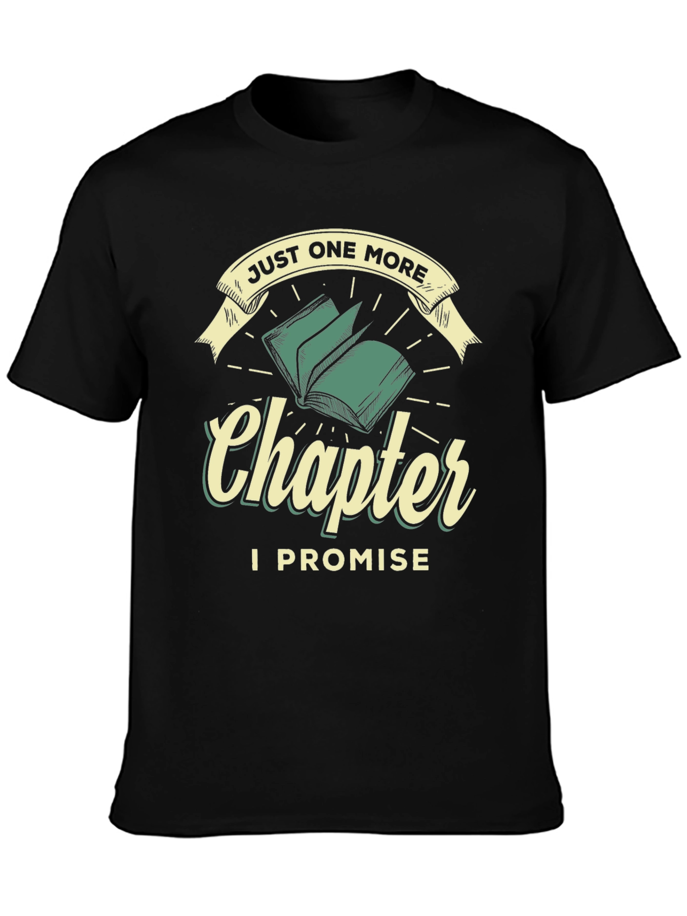 Black Just One More Chapter T-Shirt view 3