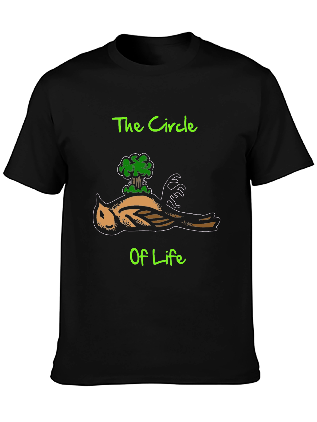 Black Circle of Life Graphic Tee - Black T-Shirt view 3