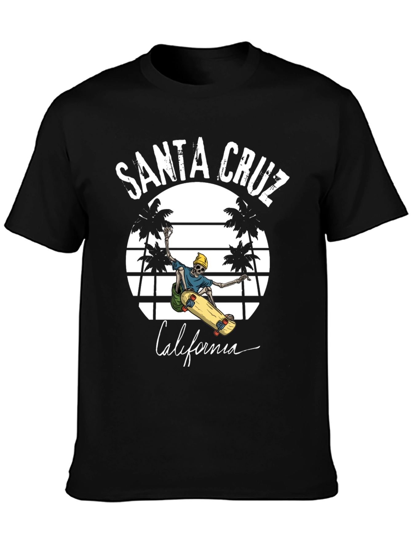 Santa Cruz California Skeleton Skateboarder T-Shirt - 3