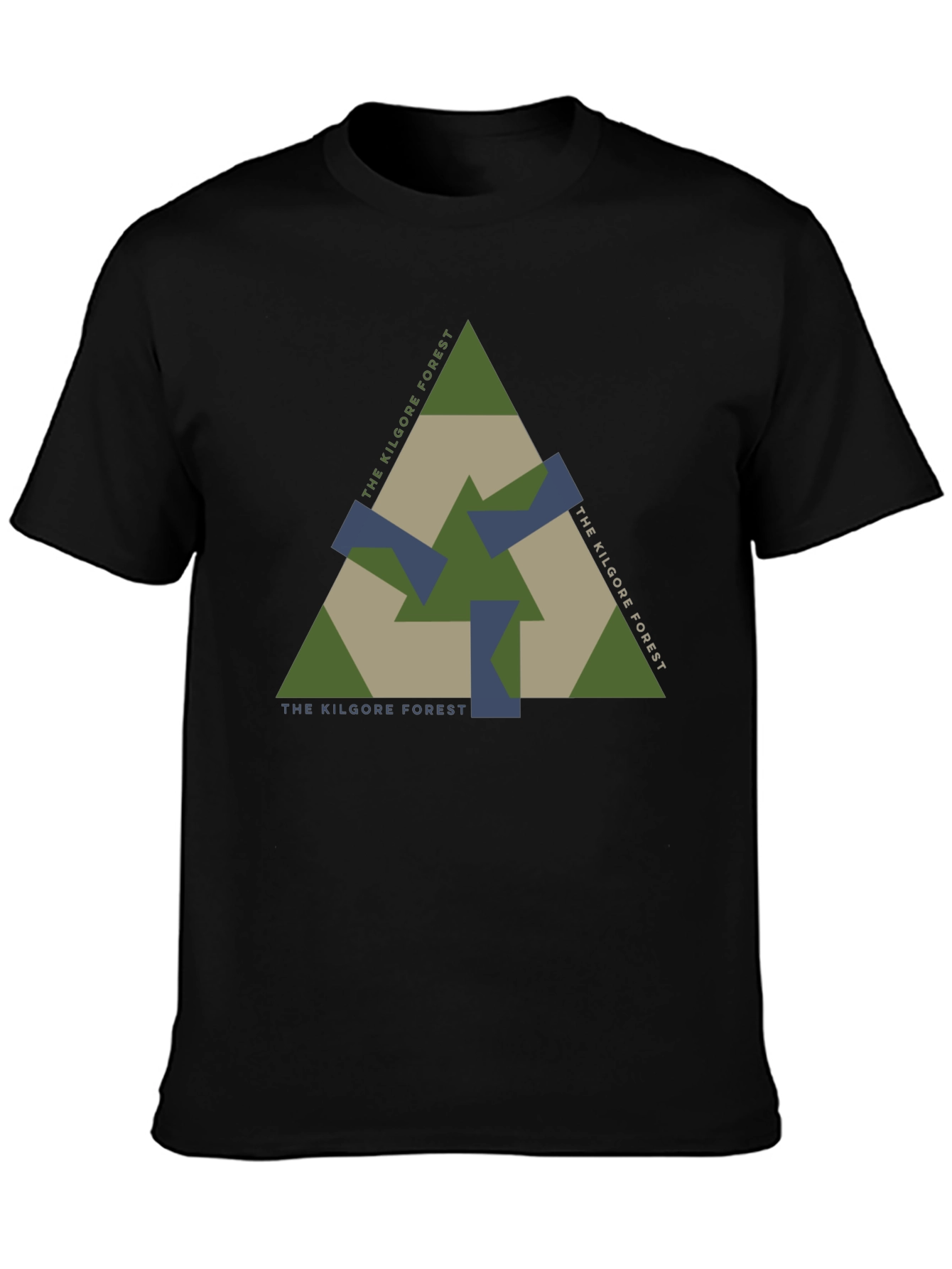 Black The Kilgore Forest Graphic T-Shirt - Nature Inspired Design view 3