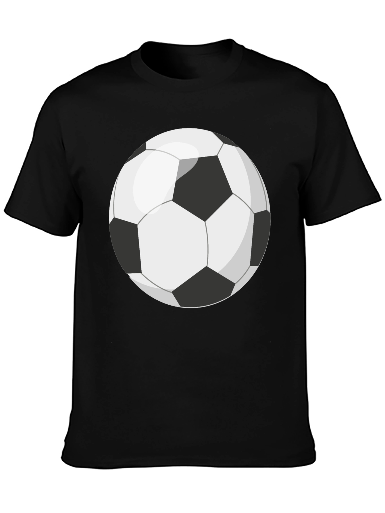 Black Soccer Ball Graphic T-Shirt view 3