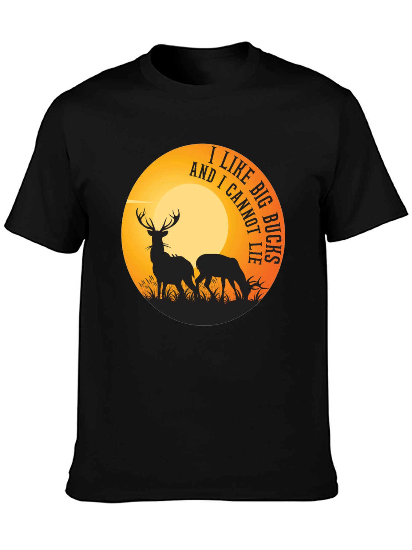 Black I Like Big Bucks Graphic Tee view 3