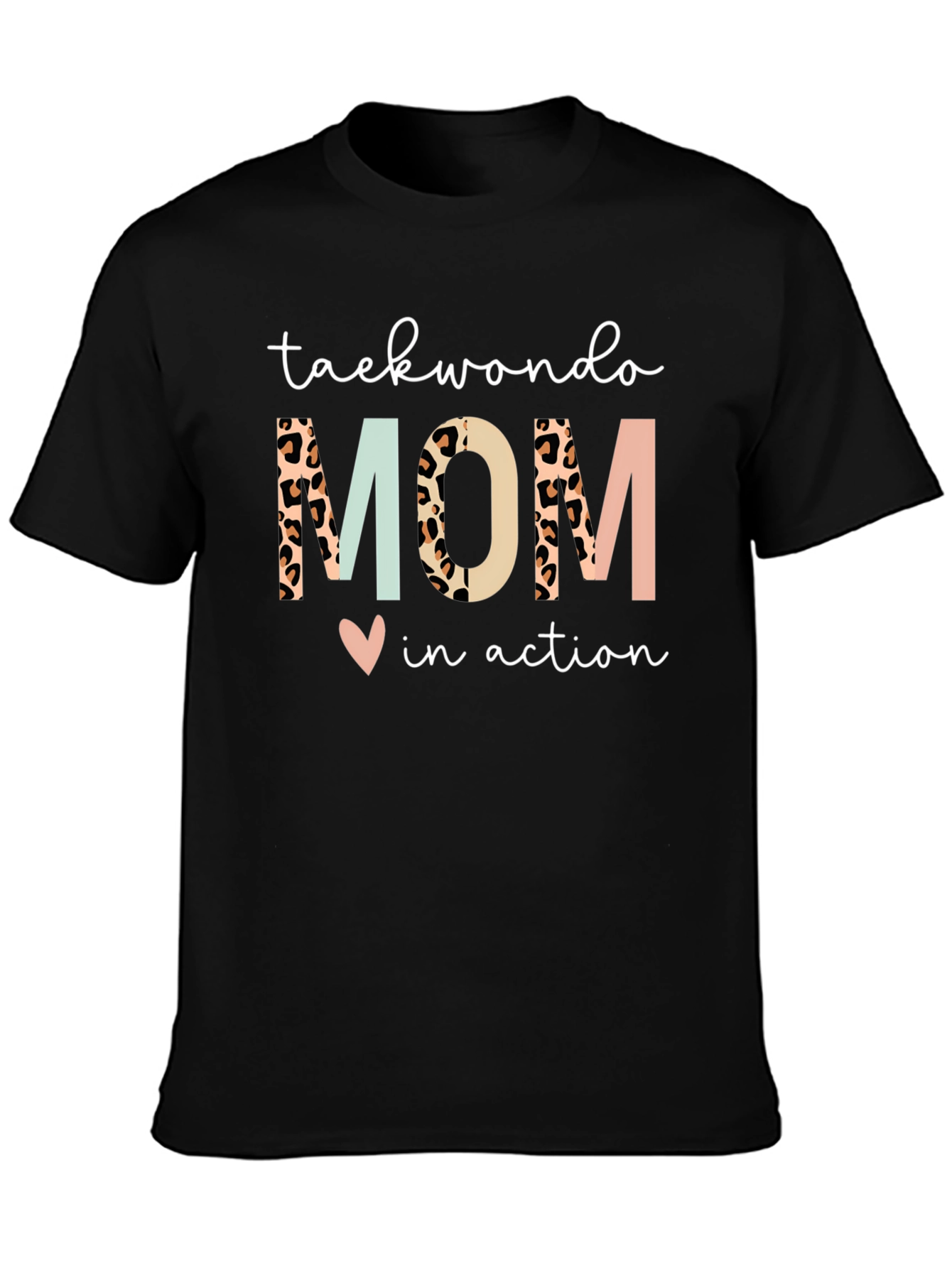 Black Taekwondo Mom in Action T-Shirt view 3