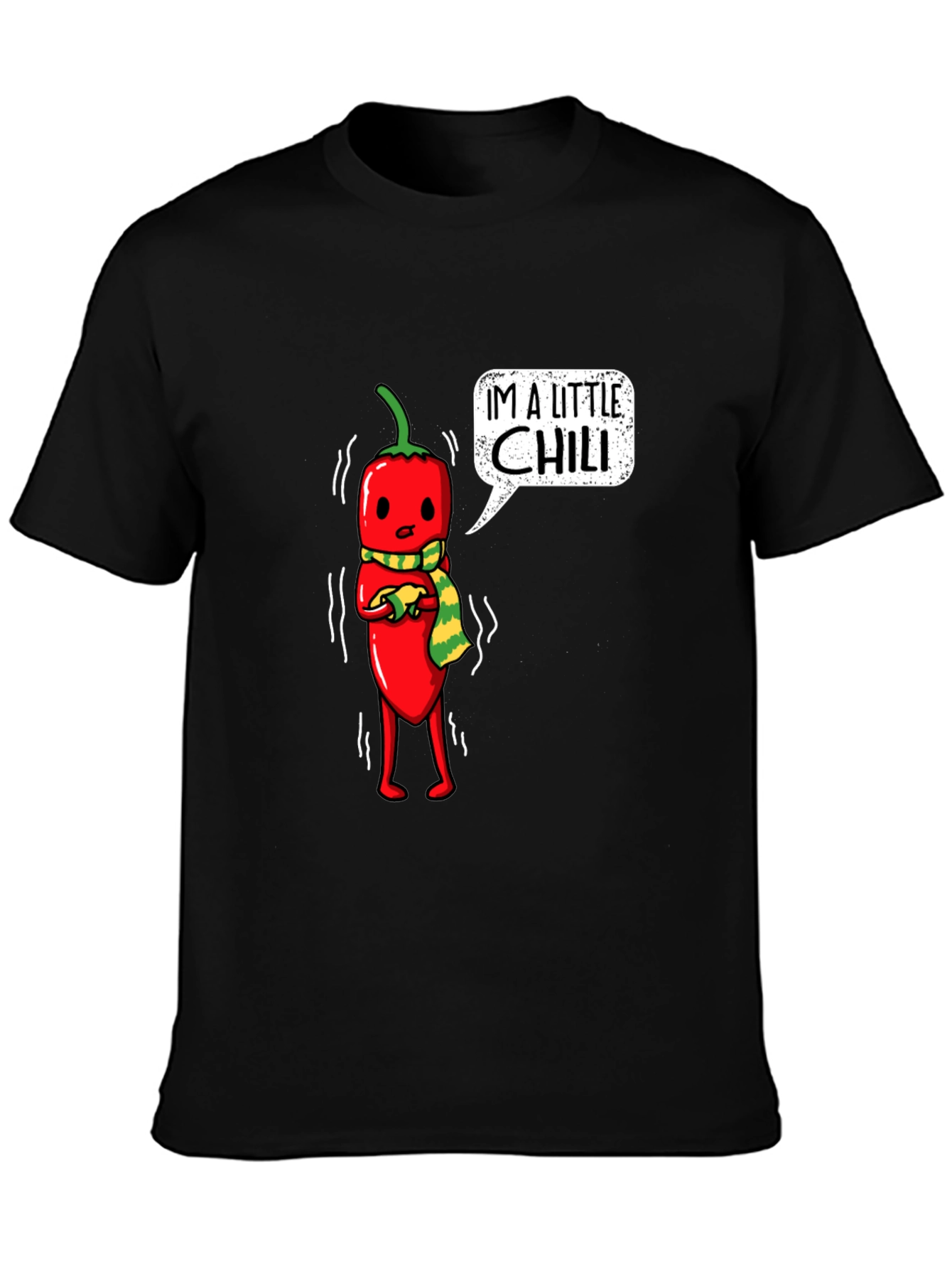 Black "I'm a Little Chili" Graphic Tee view 3