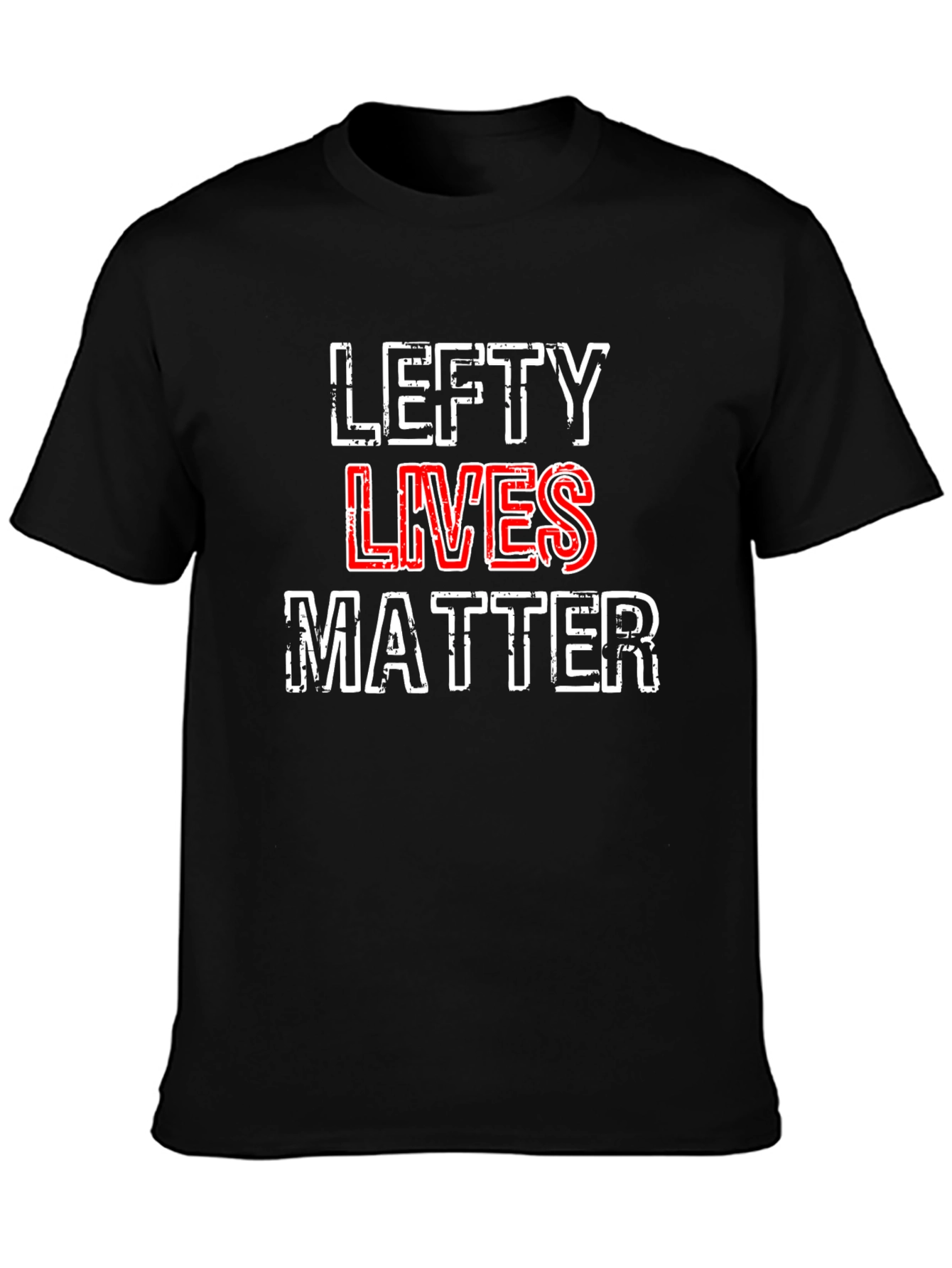 Black Lefty Lives Matter T-Shirt - Black Graphic Tee view 3