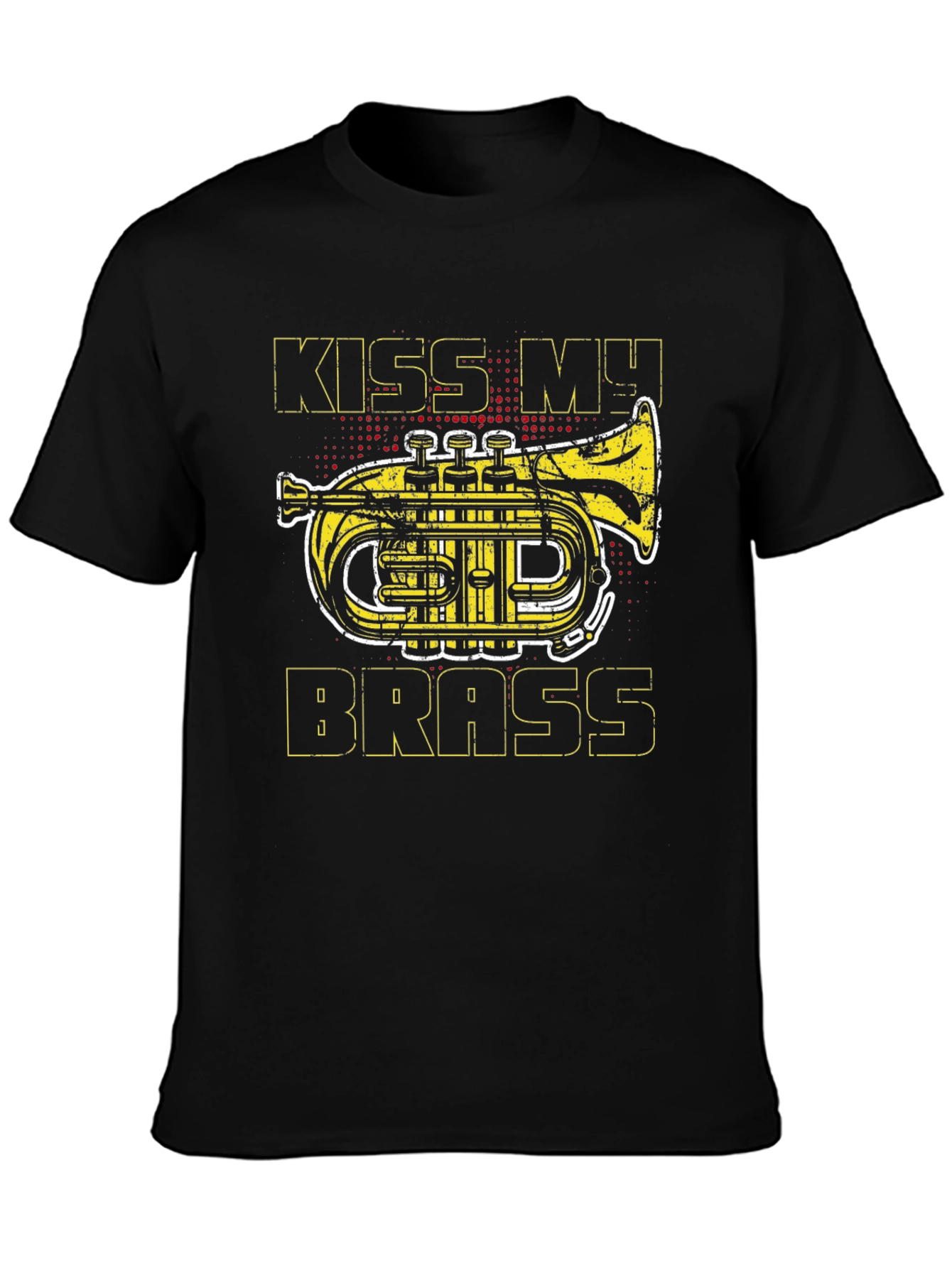 Black Kiss My Brass T-Shirt - Music Humor Tee view 3