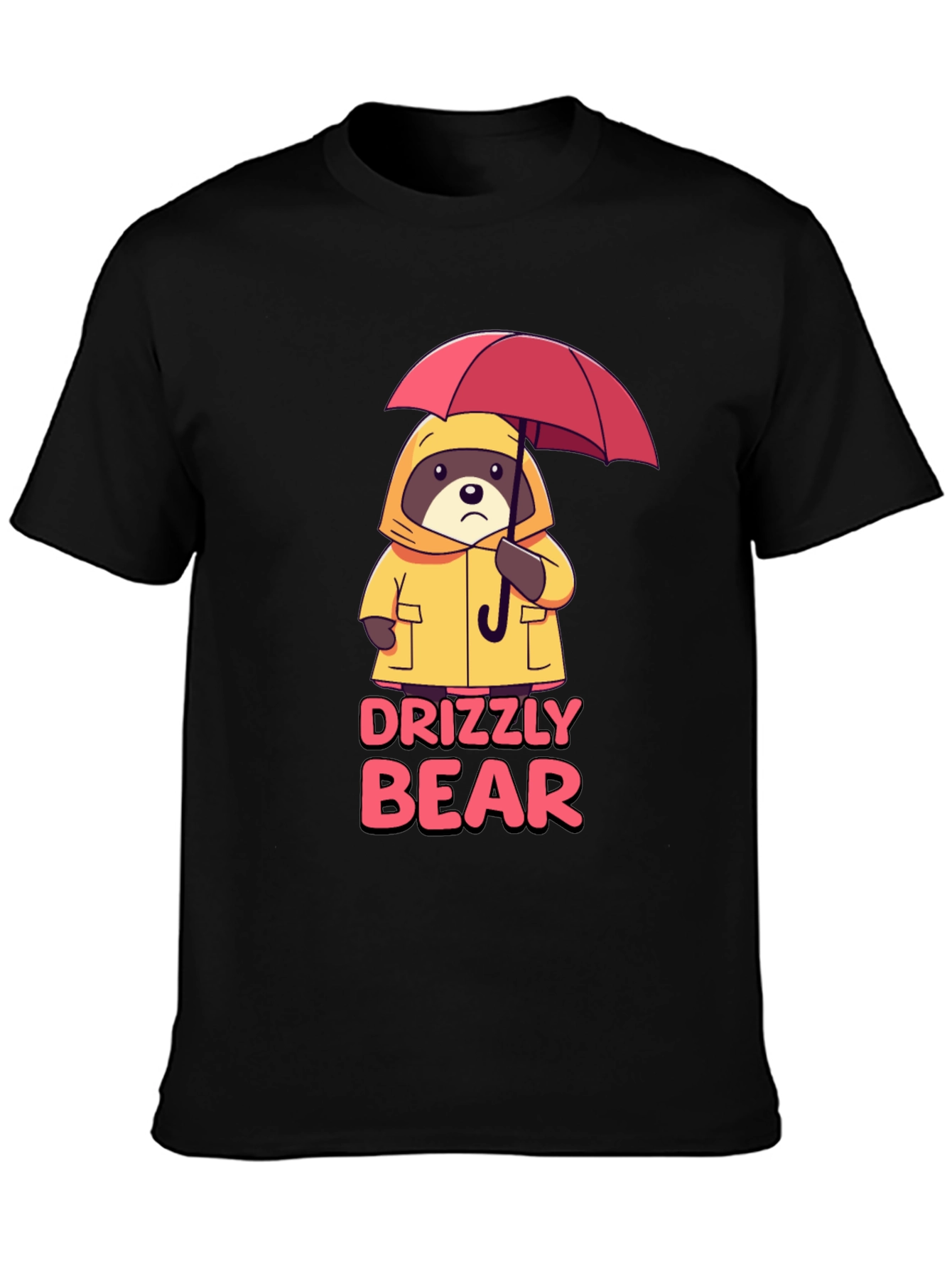 Black Drizzly Bear Graphic Tee - Black T-Shirt view 3