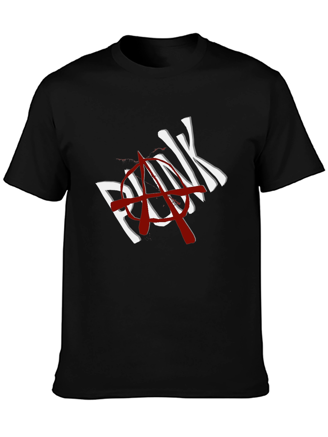 Black Punk Anarchy Graphic T-Shirt - Black view 3