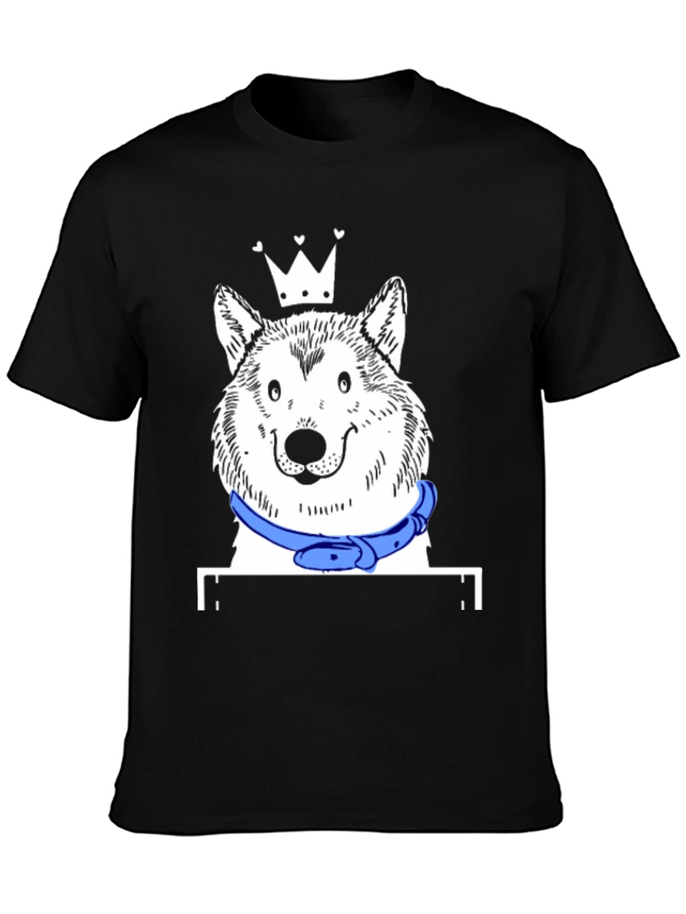 Black Dog King T-Shirt - Unique Graphic Tee view 3